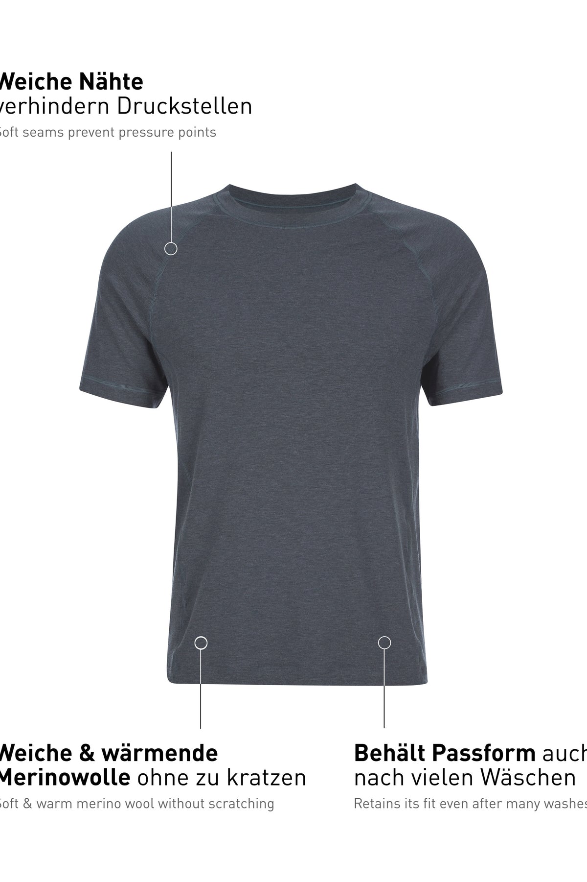 chemise à manches courtes DEEPSLEEPWEAR Warming - anthracite (CALIDA 989)