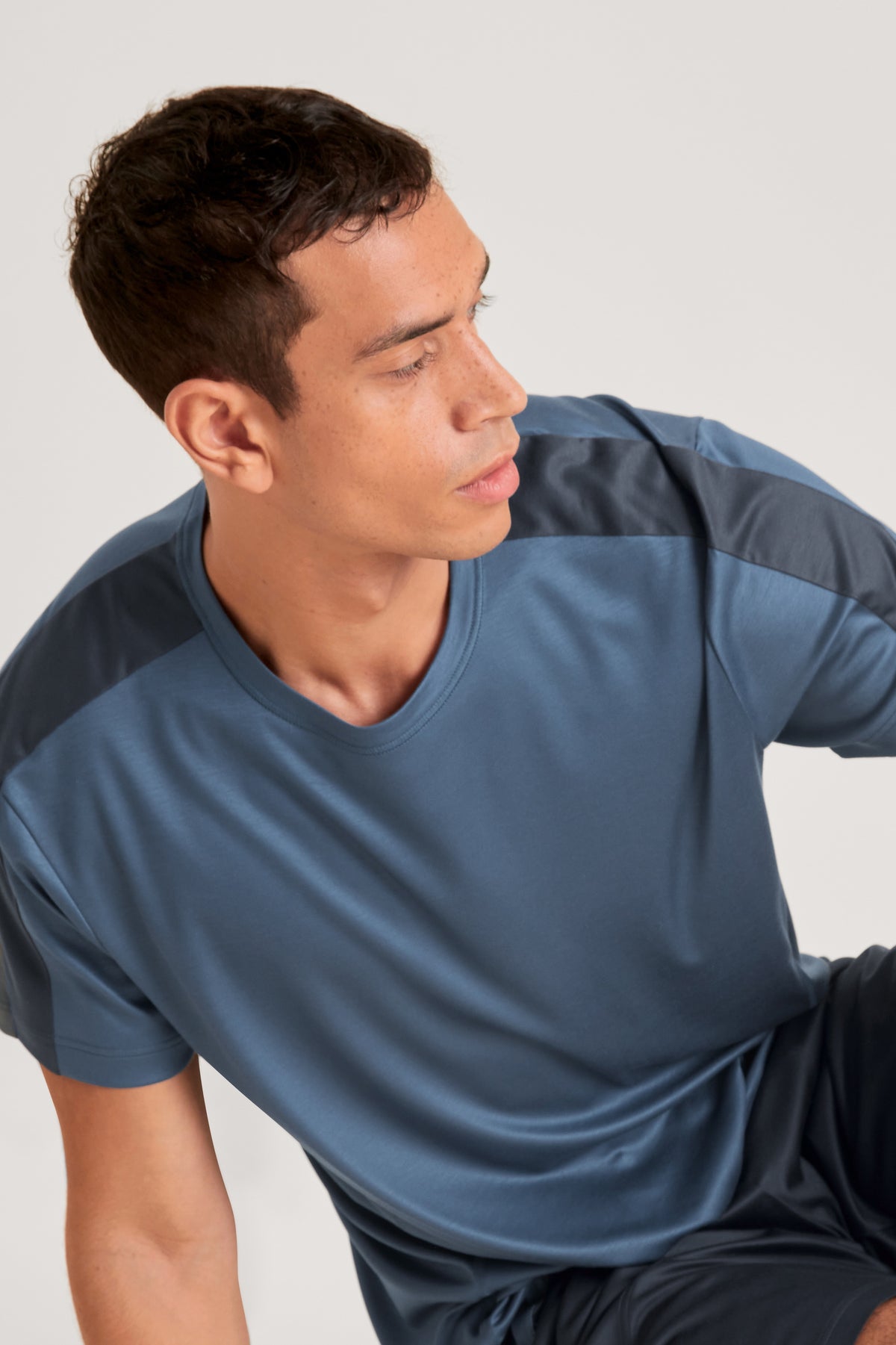 chemise à manches courtes DEEPSLEEPWEAR Cooling - indigo vintage (CALIDA 457)