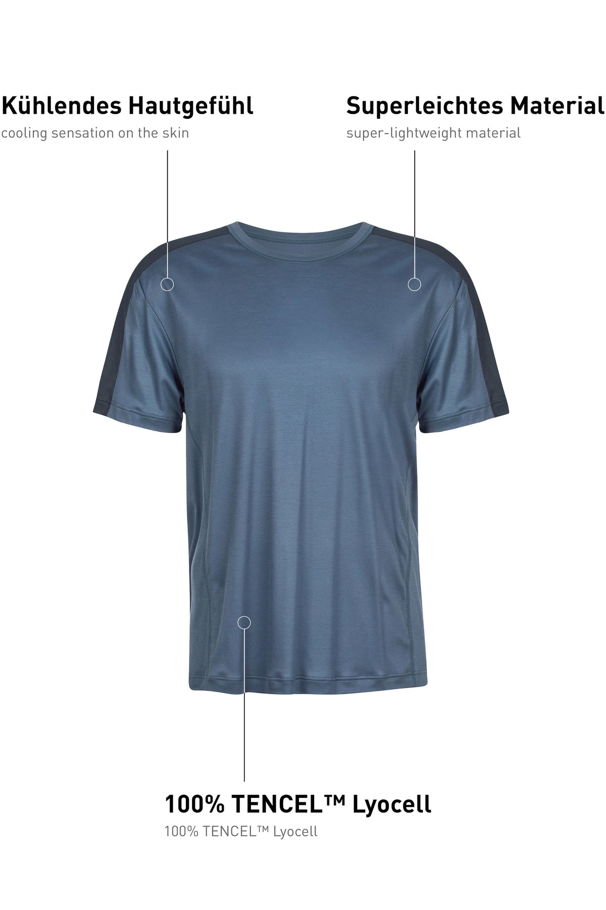 chemise à manches courtes DEEPSLEEPWEAR Cooling - indigo vintage (CALIDA 457)