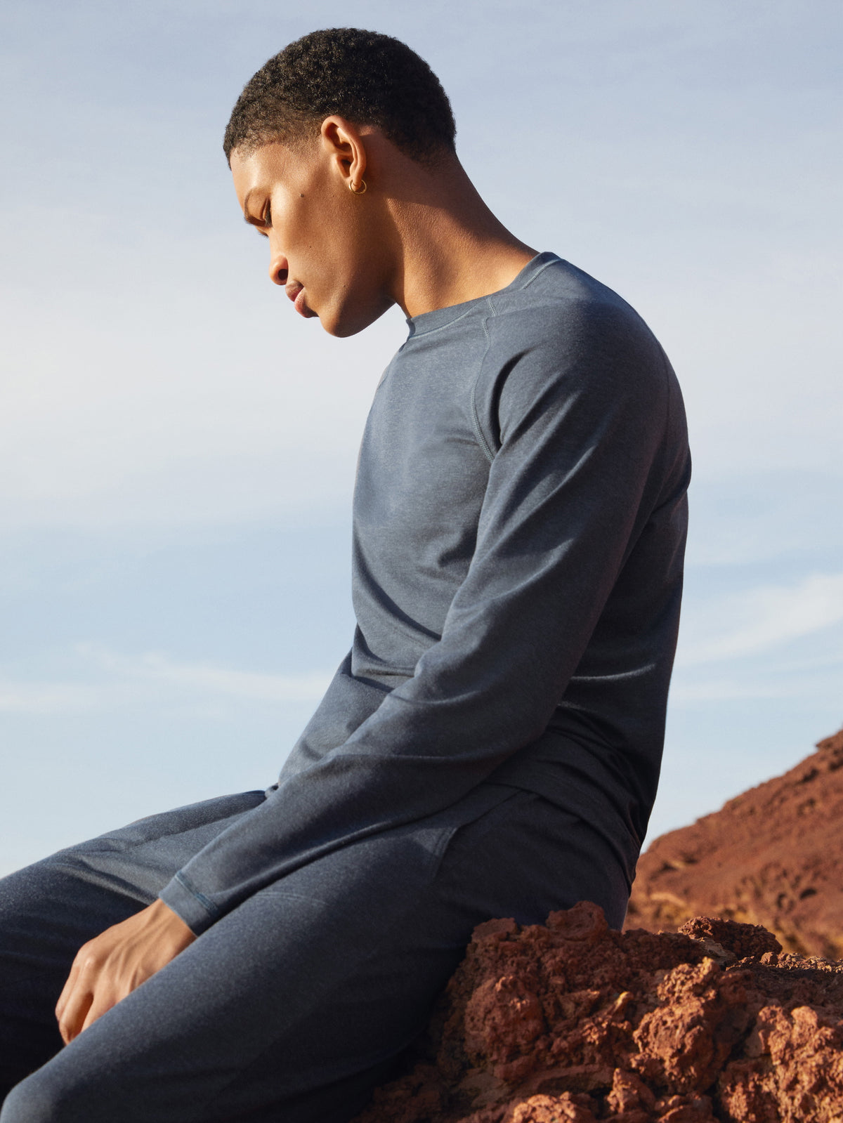 Long-sleeved shirt DEEPSLEEPWEAR Warming - anthracite (CALIDA 989)