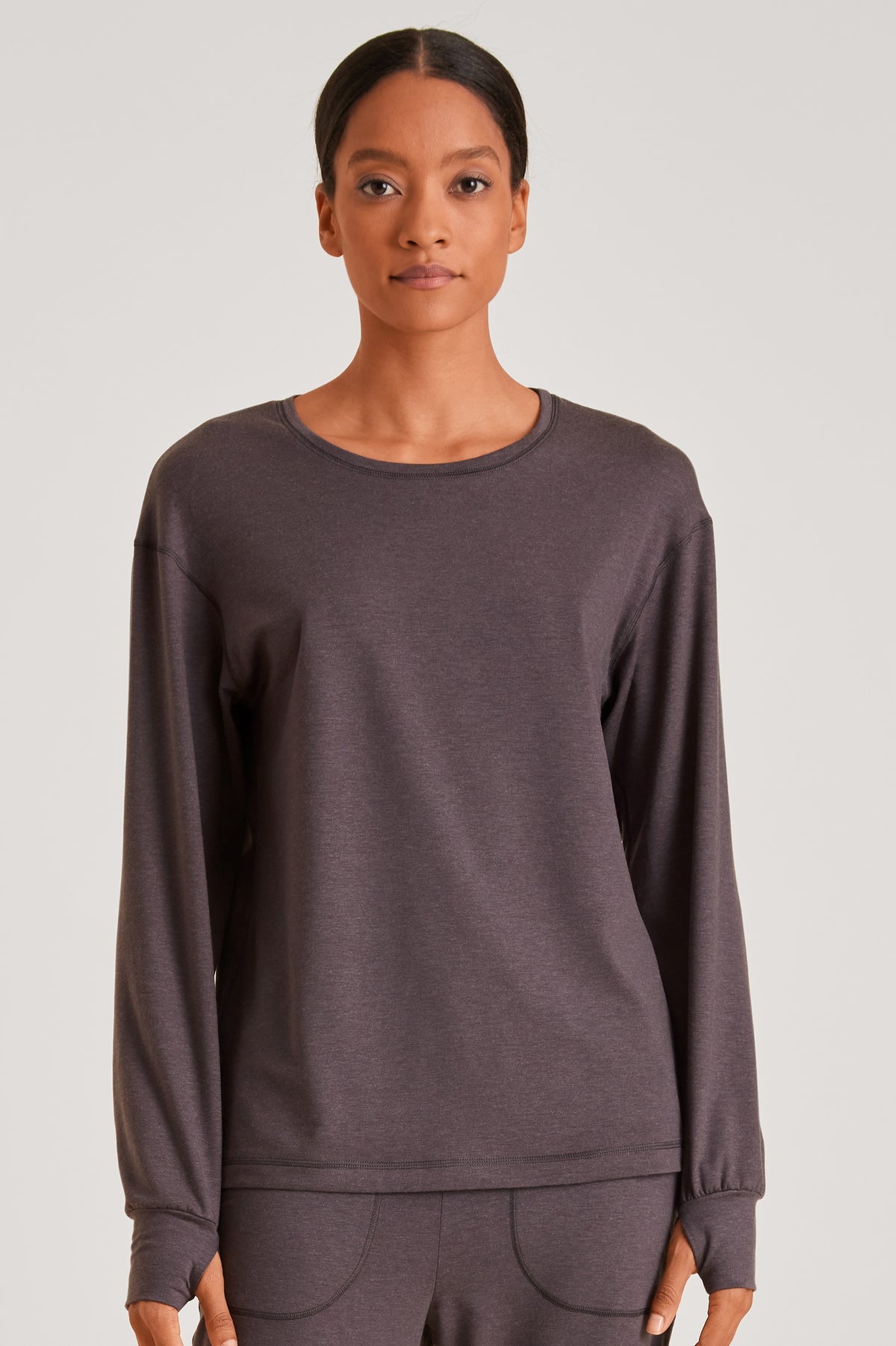 Camicia a maniche lunghe DEEPSLEEPWEAR Warming - tortora tenue (CALIDA 327)