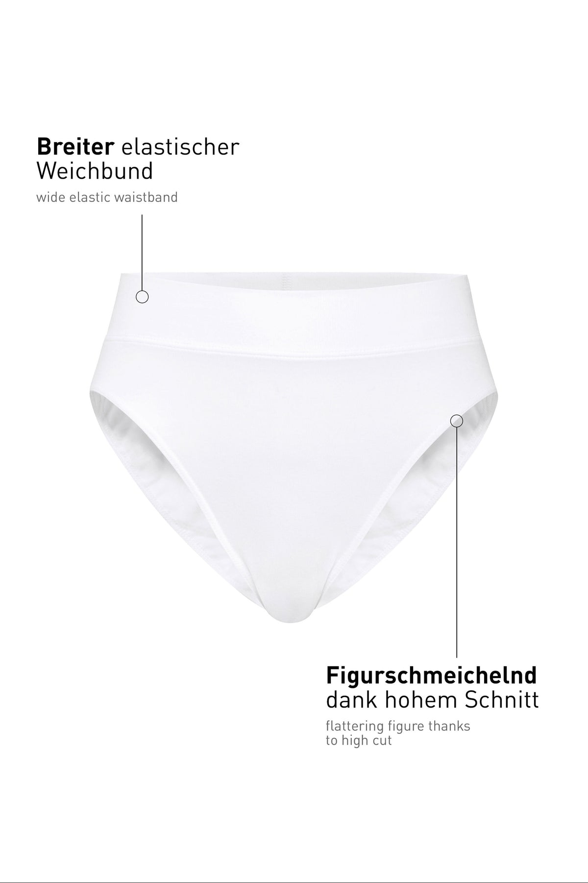 Slip a vita alta con elastico morbido ELASTIC - bianco (CALIDA 001)