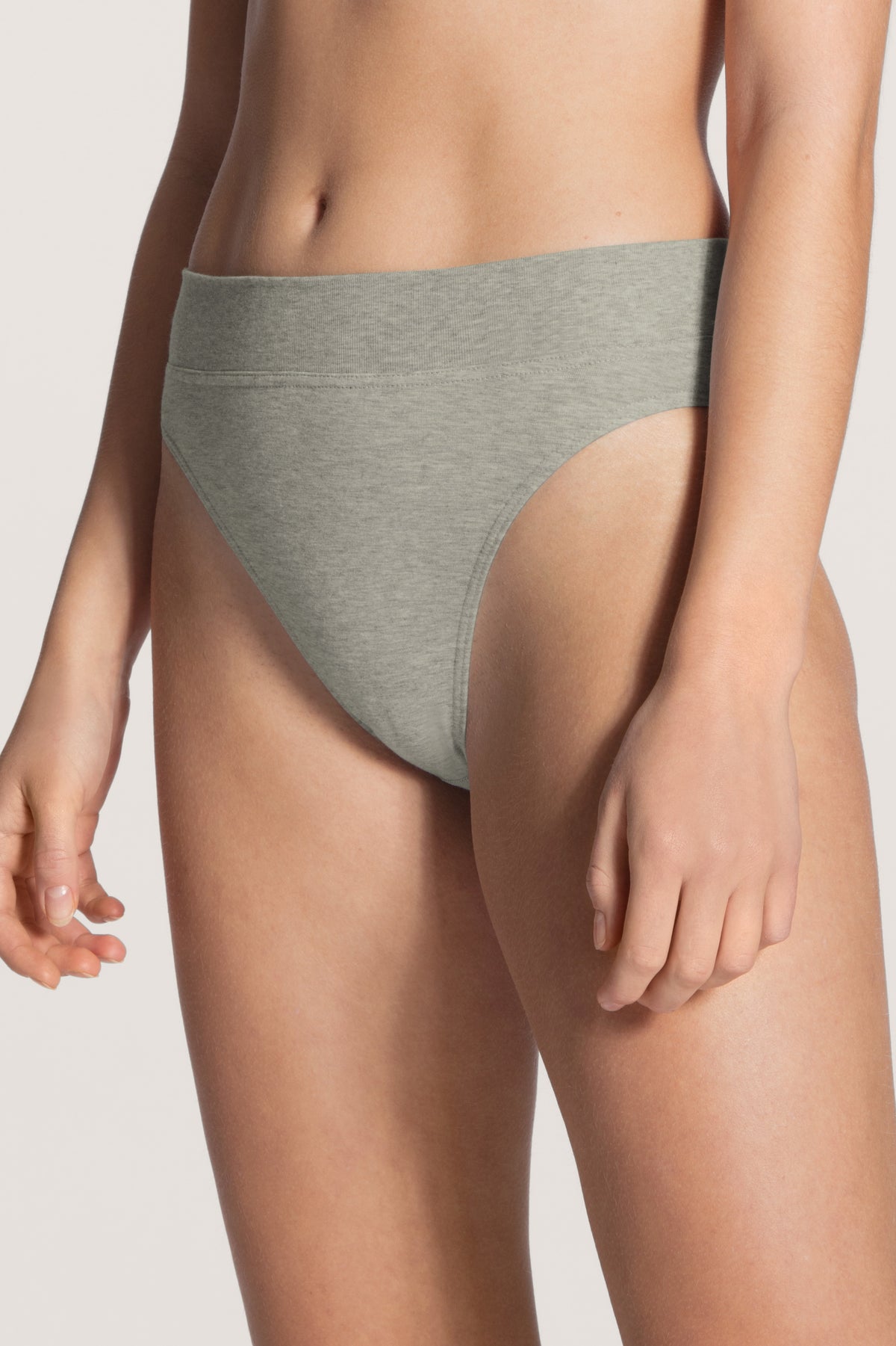 Slip a vita alta con elastico morbido ELASTIC - pietra screziata (CALIDA 096)