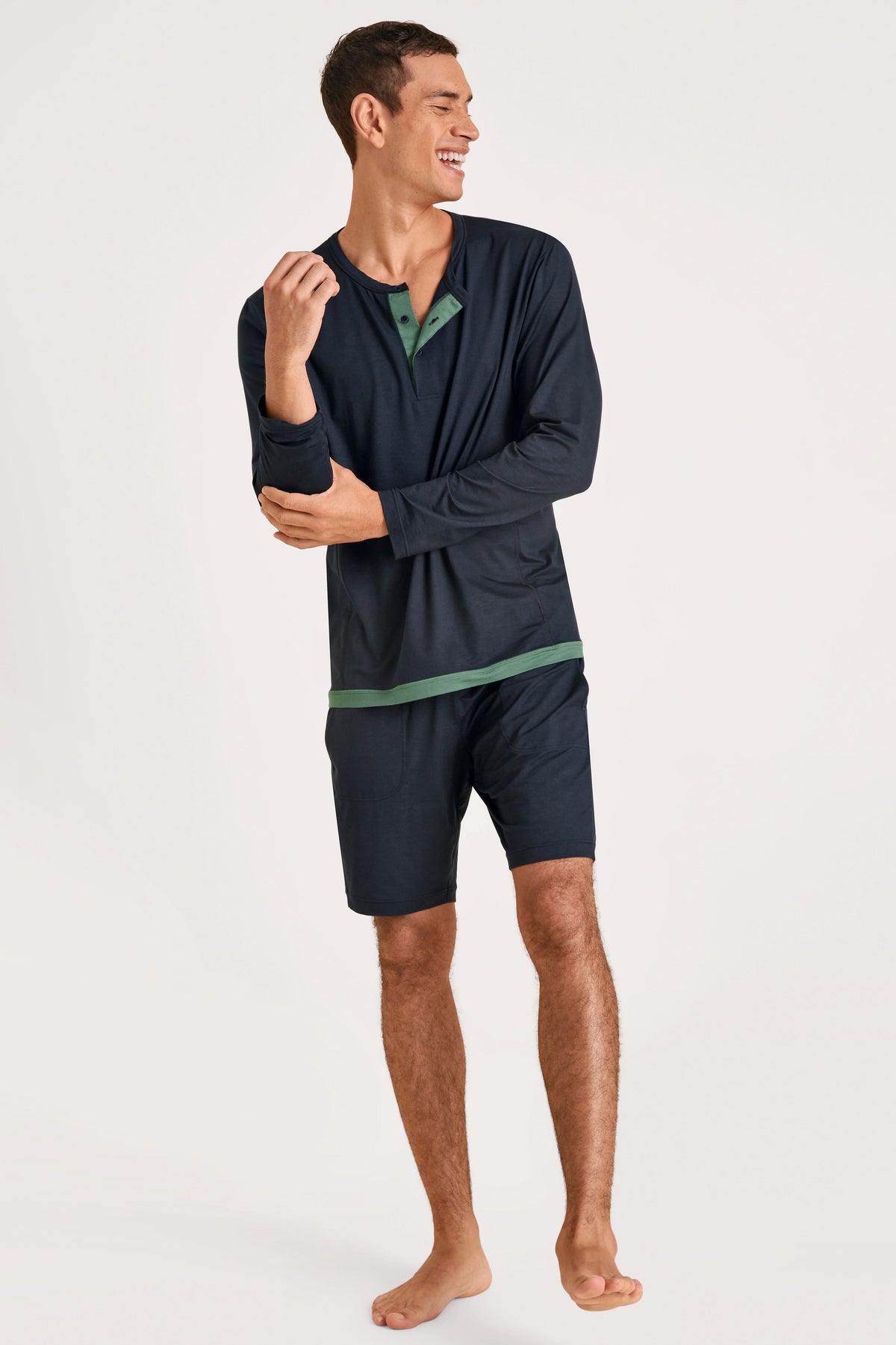 Bermuda avec poches latérales DEEPSLEEPWEAR Balancing - bleu saphir (CALIDA 480)
