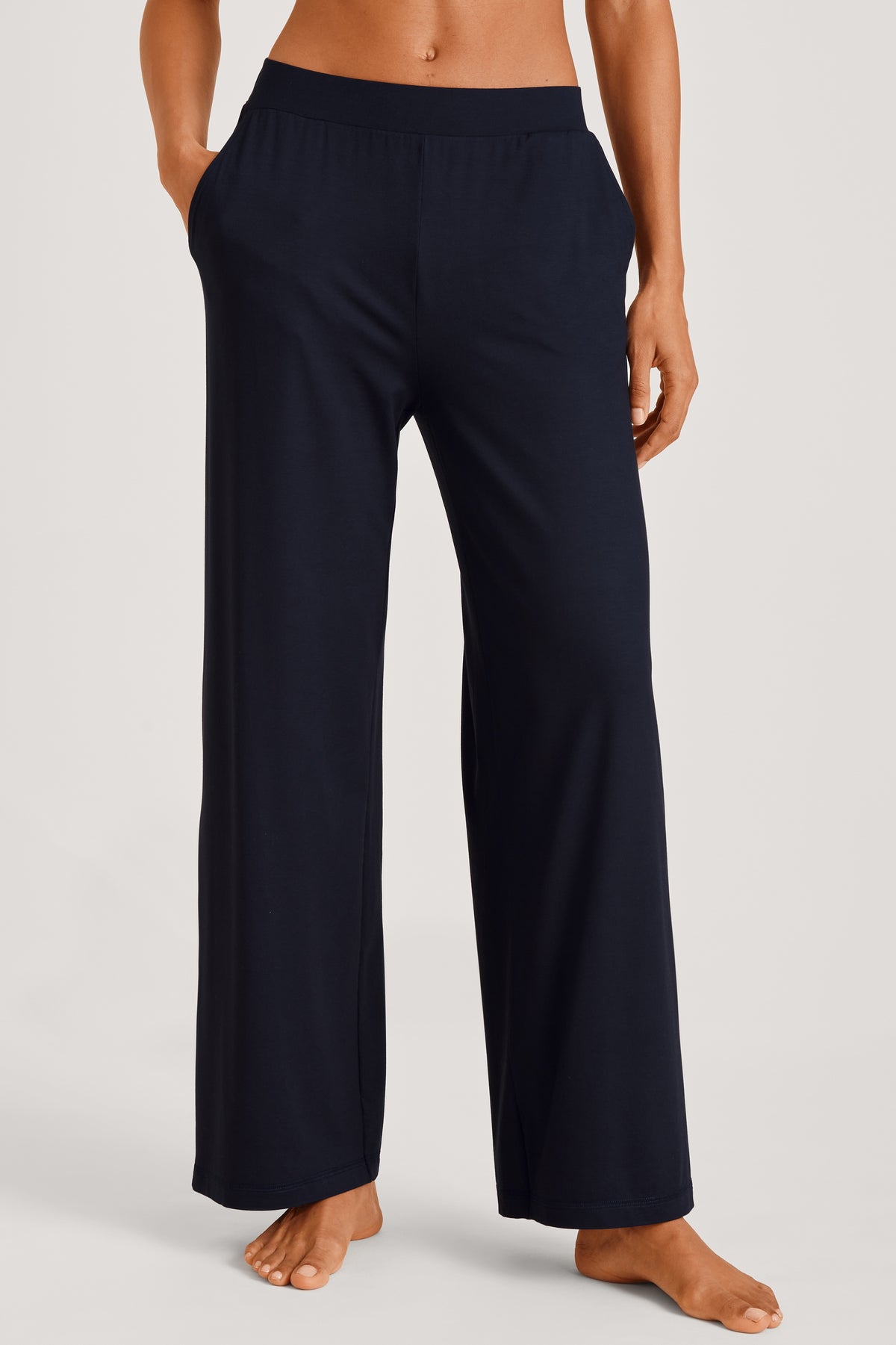 Pantaloni da pigiama a taglio palazzo DEEPSLEEPWEAR Balancing - blu lapislazzuli scuro (CALIDA 339)