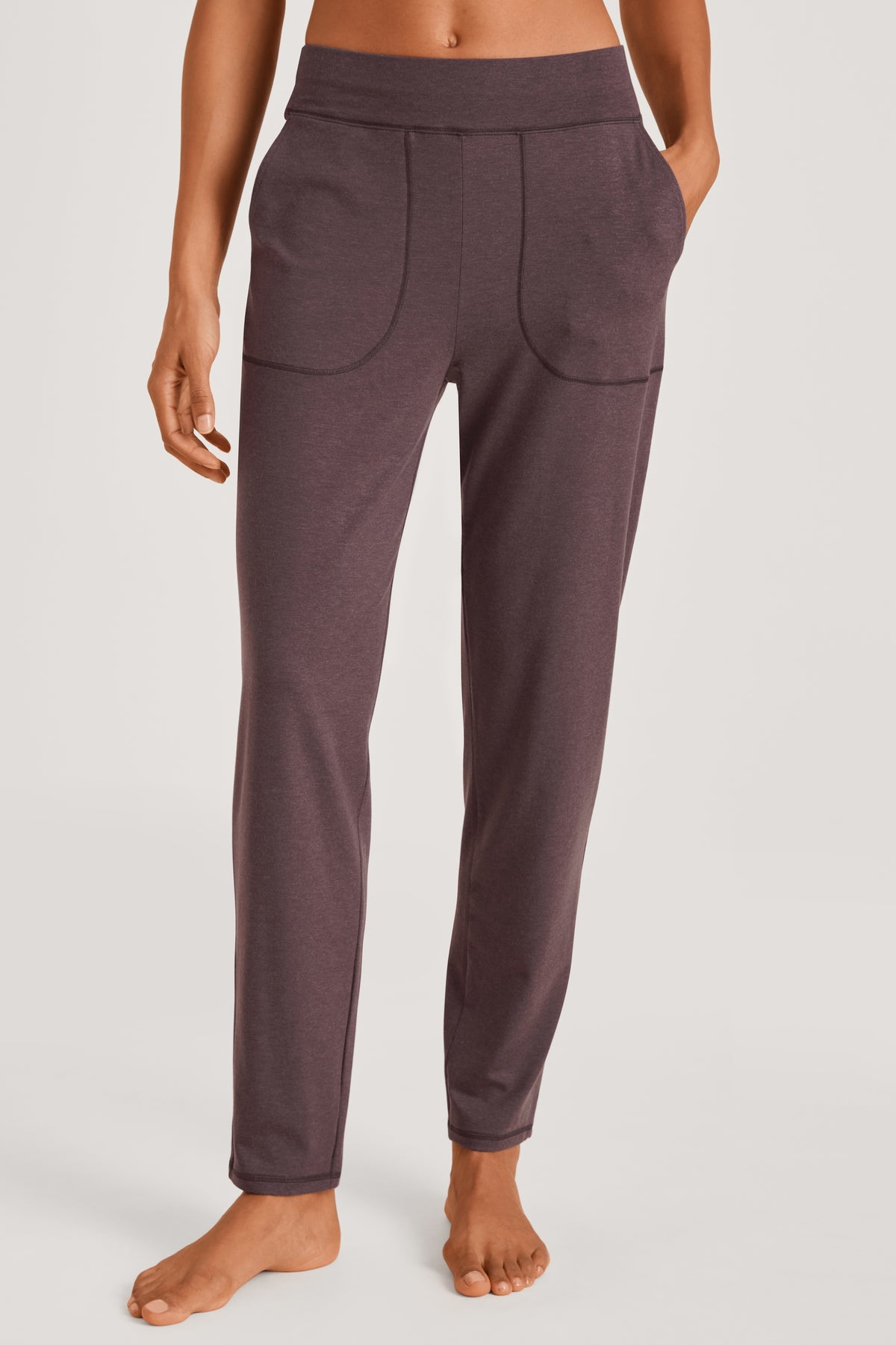 Pantaloni del pigiama con tasche laterali DEEPSLEEPWEAR Warming - tortora tenue (CALIDA 327)