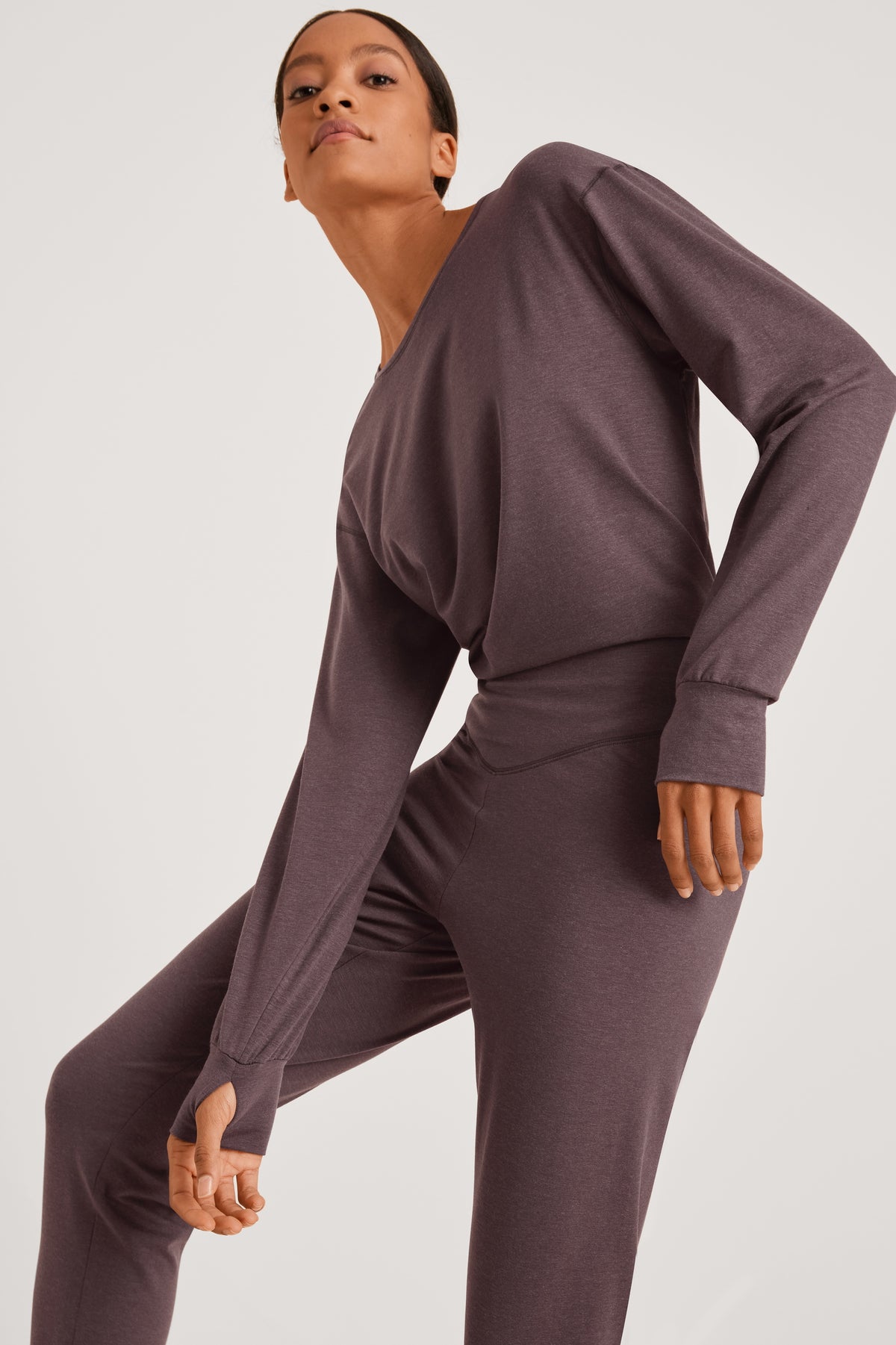 Pantaloni del pigiama con risvolti DEEPSLEEPWEAR Warming - tortora tenue (CALIDA 327)