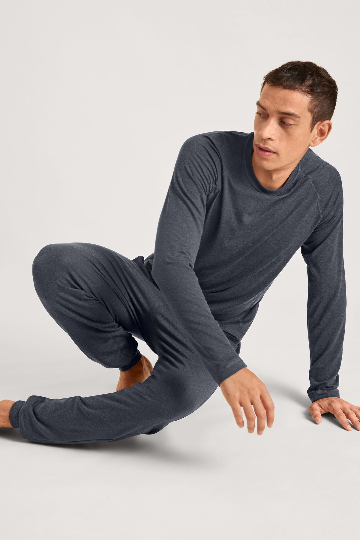 Pantalon de pyjama à revers DEEPSLEEPWEAR Warming - anthracite (CALIDA 989)