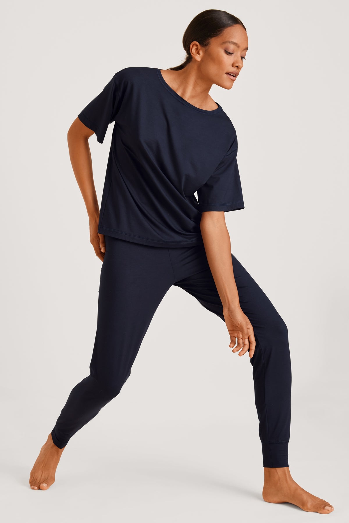 Pantaloni del pigiama con risvolti DEEPSLEEPWEAR Balancing - blu lapislazzuli scuro (CALIDA 339)