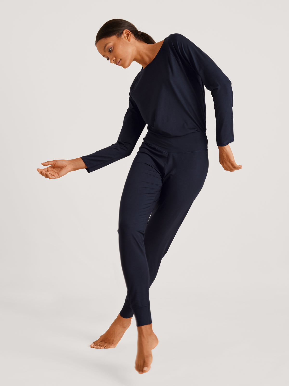 Pantalon de pyjama à revers DEEPSLEEPWEAR Balancing - bleu lapis foncé (CALIDA 339)