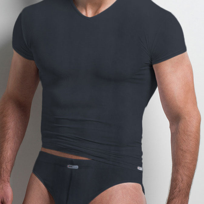 短袖衬衫,V领 TENCEL SOFT-LINE