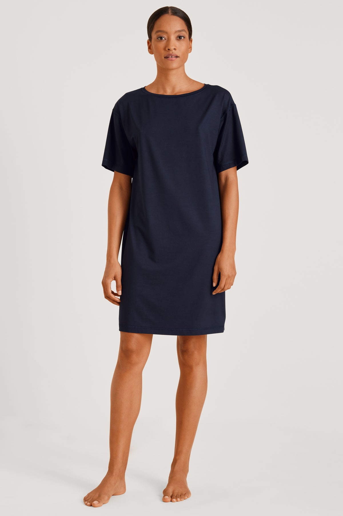 Camicia da notte a maniche corte (95 cm) DEEPSLEEPWEAR Balancing - blu lapislazzuli scuro (CALIDA 339)