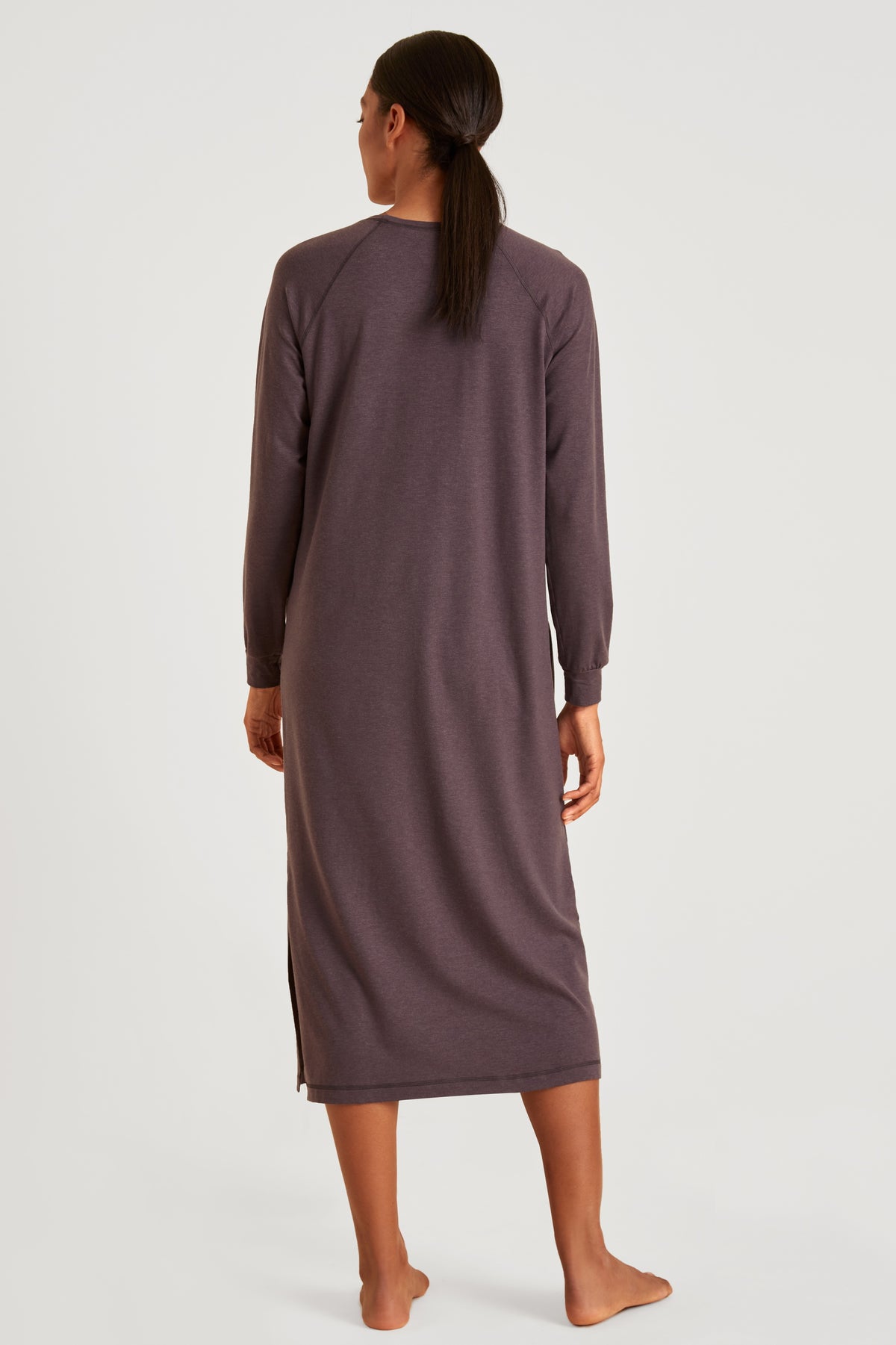 Camicia da notte a maniche lunghe DEEPSLEEPWEAR Warming (120 cm) - tortora tenue (CALIDA 327)