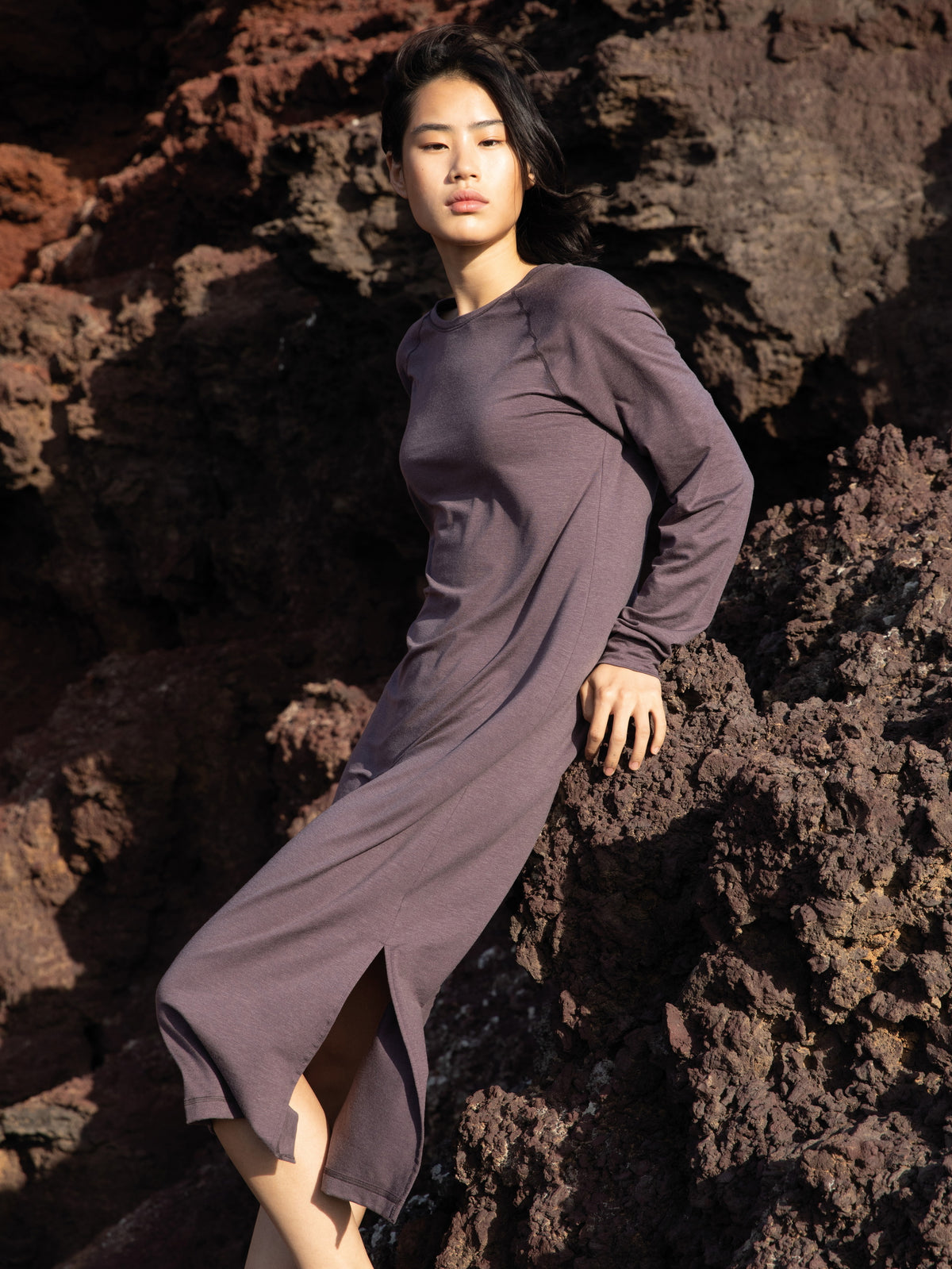 Langarm-Nachthemd DEEPSLEEPWEAR Warming (120 cm) - soft taupe (CALIDA 327)