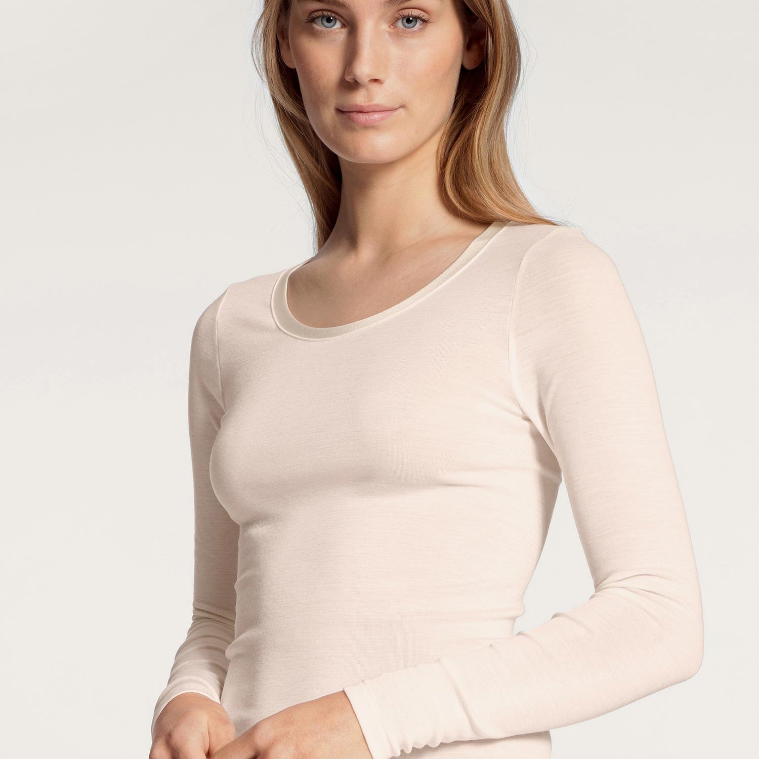 قميص بأكمام طويلة، خط رقبة مستدير، TRUE CONFIDENCE