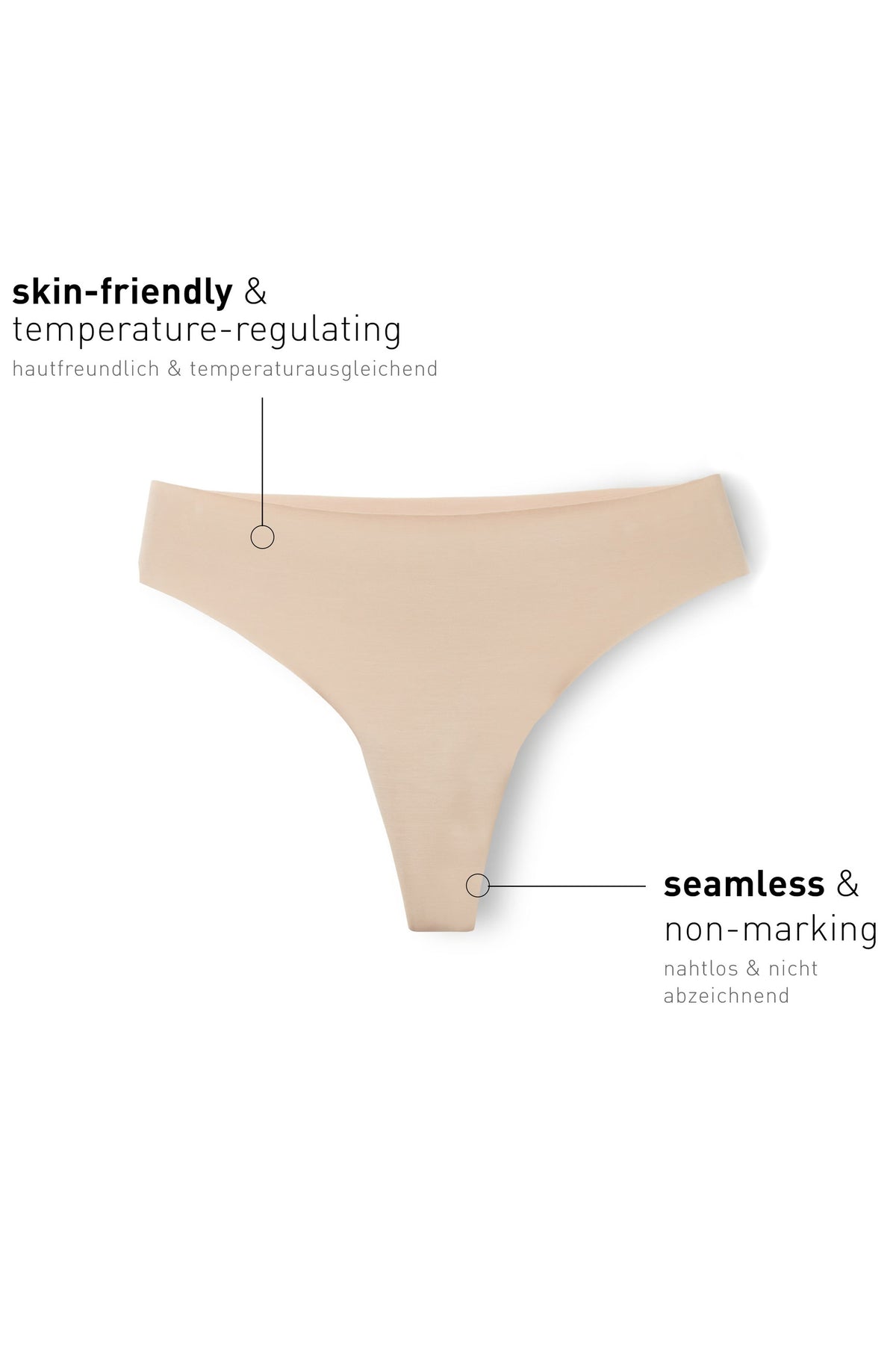 CALIDA Damen-String NATURAL SKIN in rose teint (CALIDA 160)