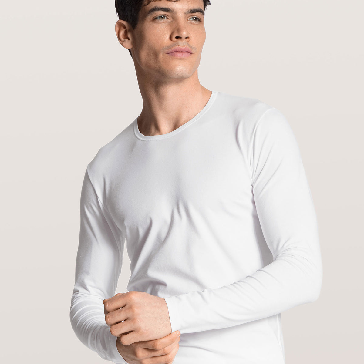 Maglia a maniche lunghe, scollo rotondo, COTTON CODE