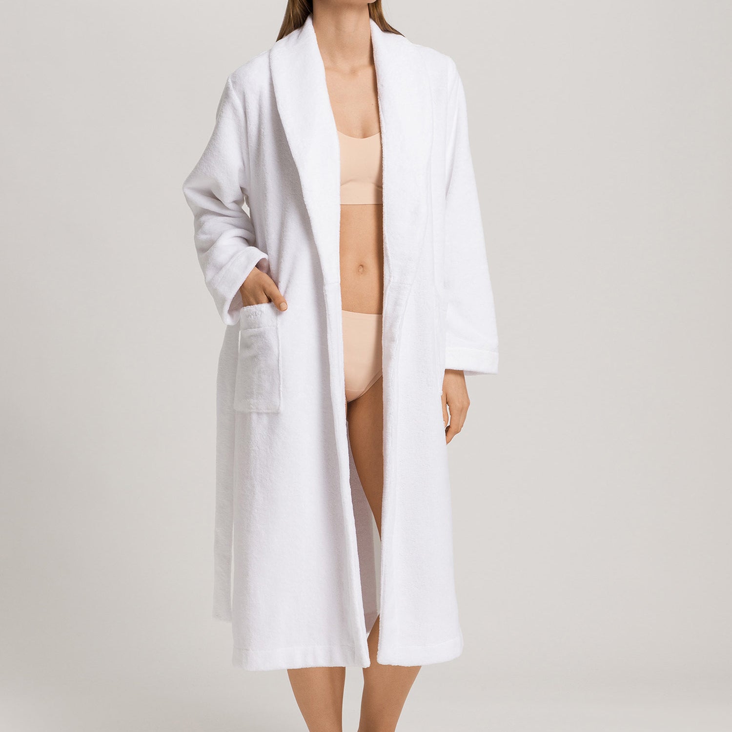 Peignoir de bain, velours éponge, longueur 100cm, ROBE SELECTION