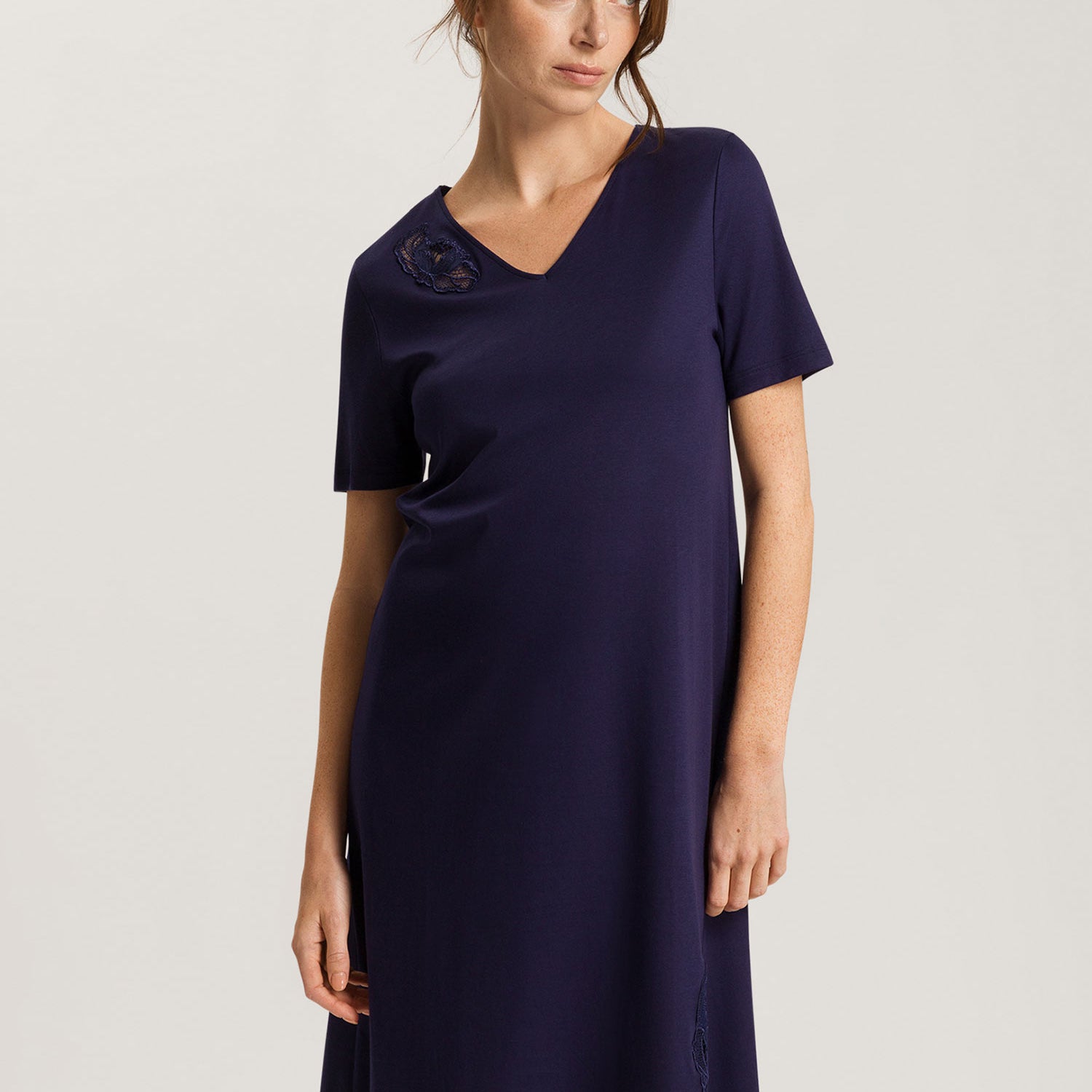 Nightdress, kurzarm, Länge 100cm, ANNE