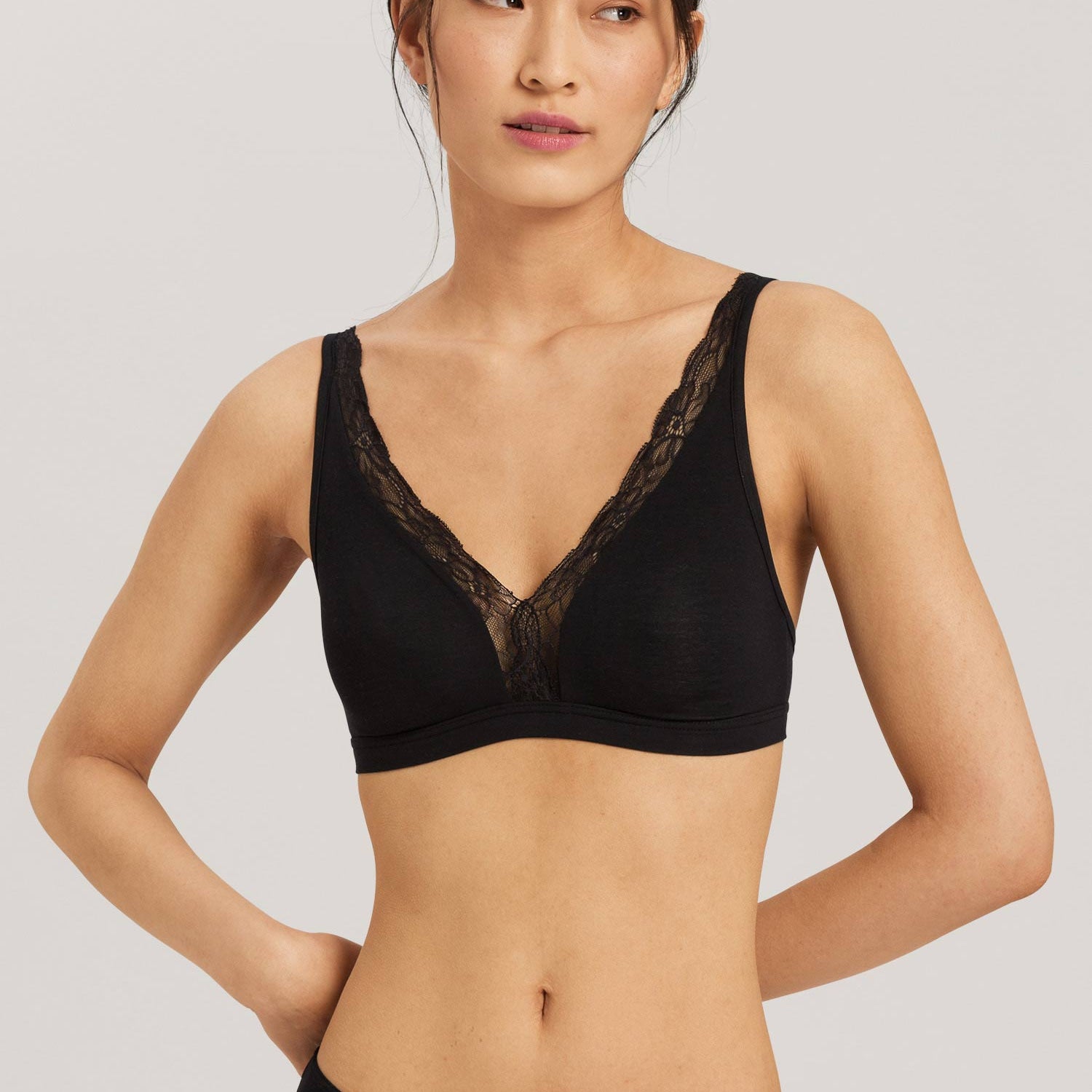 Soutien-gorge sans armatures / BH, COTTON LACE