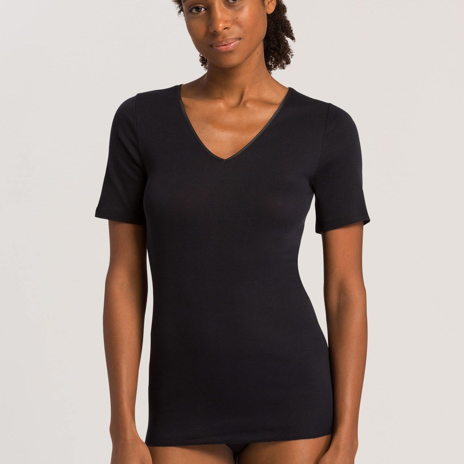 Shirt 1/2 Arm, V-Ausschnitt, COTTON SEAMLESS