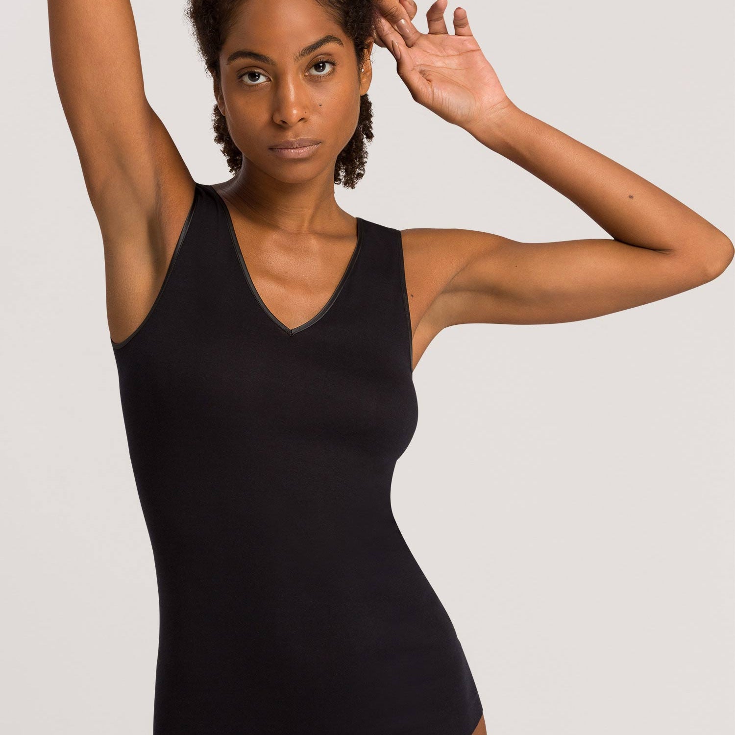 (Tank-)Top V-Neck COTTON SEAMLESS