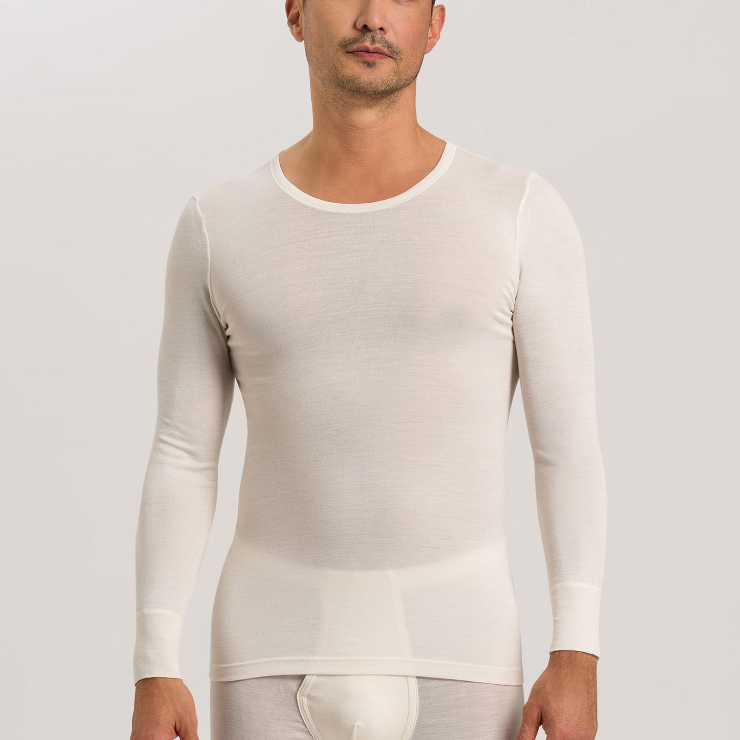 Maglia a maniche lunghe, girocollo, WOOLEN SILK