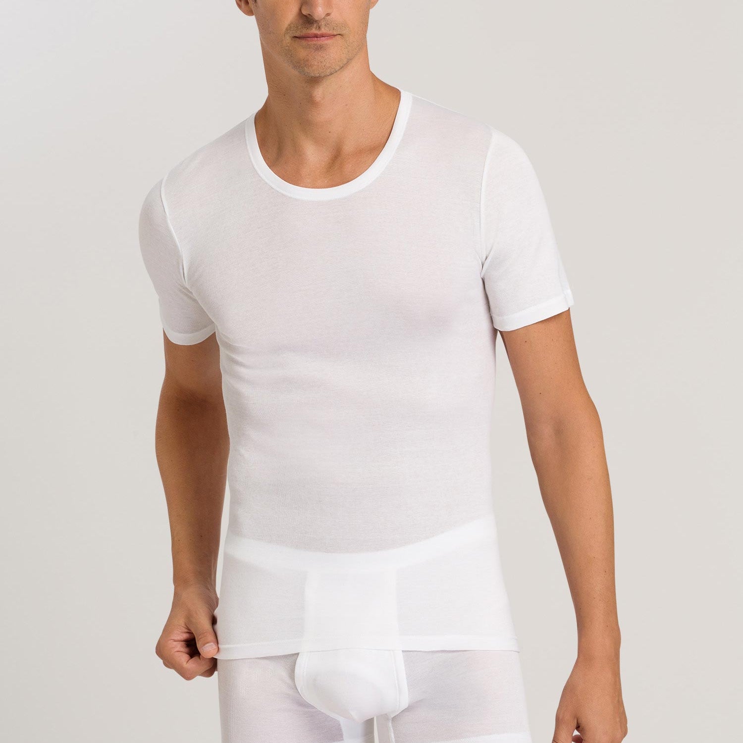 Maglietta con scollo rotondo COTTON PURE