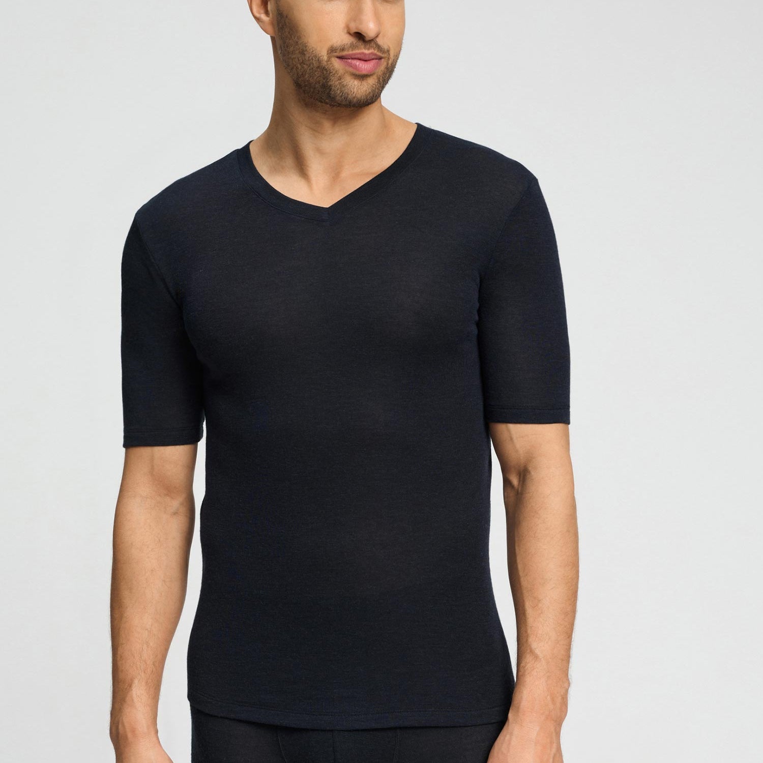 T-Shirt SILK CASHMERE, V-Neck, Grösse L