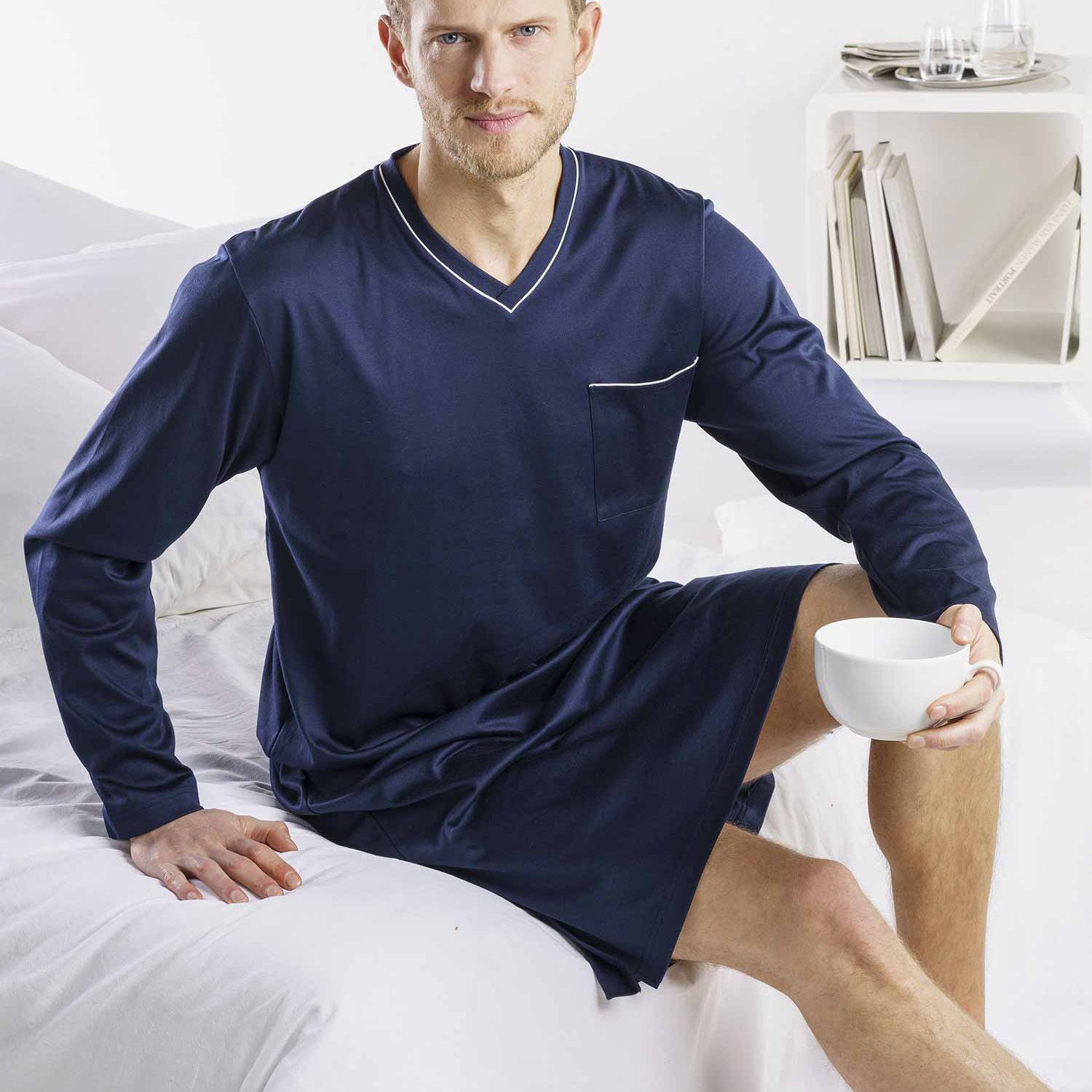 Chemise de nuit à manches longues, 110 cm, SWISS COTTON