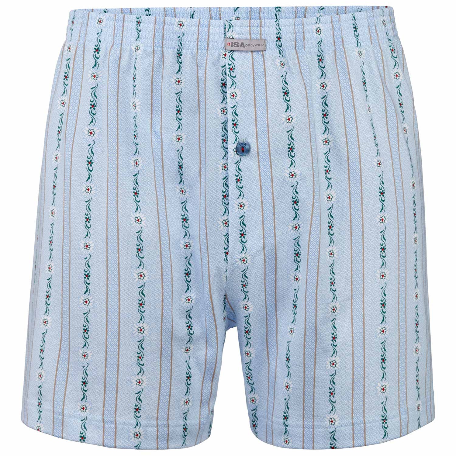 Boxershort mit Öffnung EDELWEISS in hellblau und dunkelblau