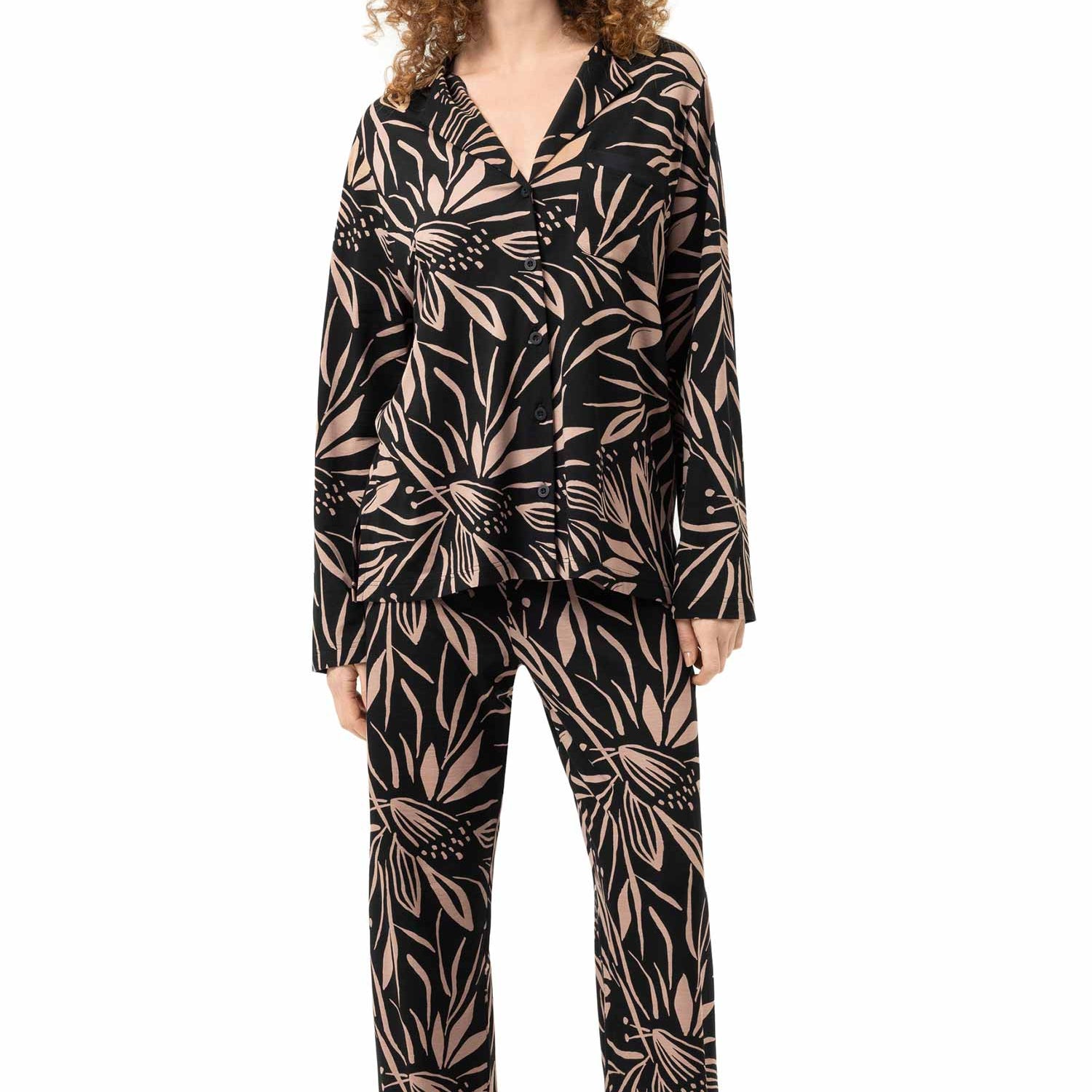 Langer Pyjama VIVID BLOOM, Grössen M & L