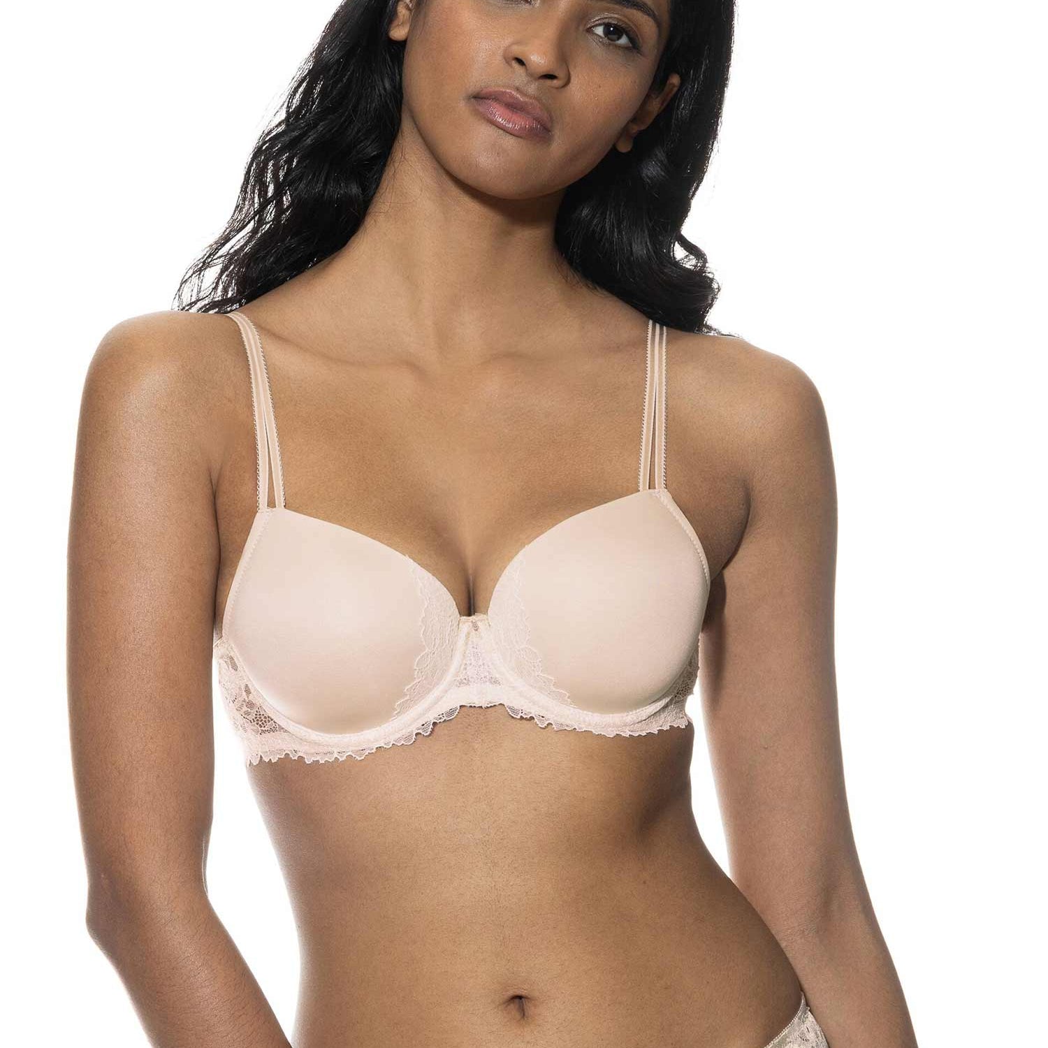 Soutien-gorge bi-extensible, Full Cup, LUXURIOUS, en couleur estivale rose perle