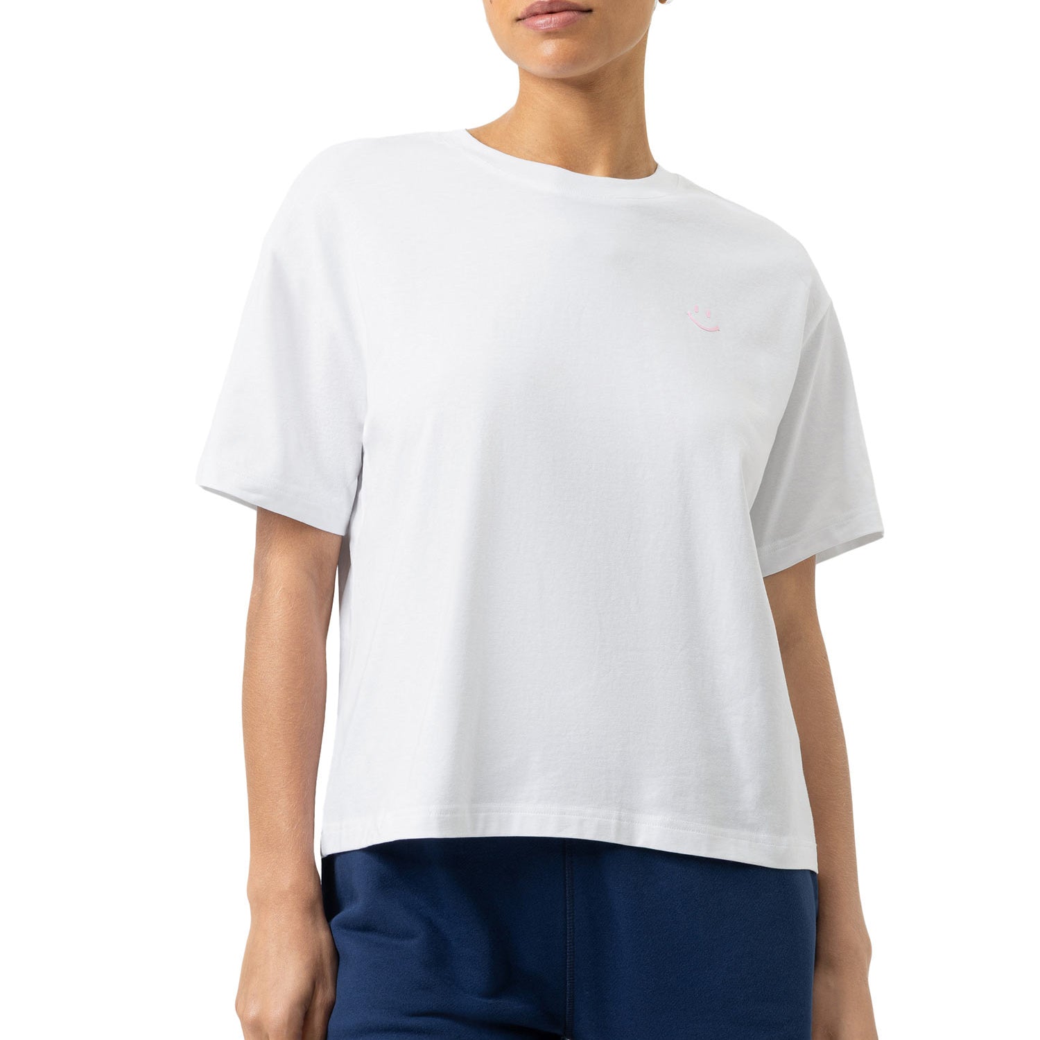 T-Shirt mit Smiley-Print, SOLID LOVE