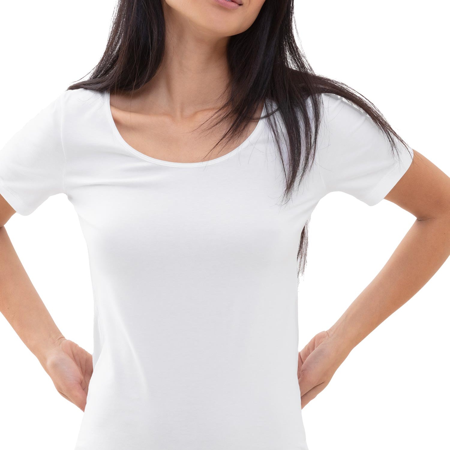 تي شيرت، خط رقبة مستدير عميق، COTTON PURE