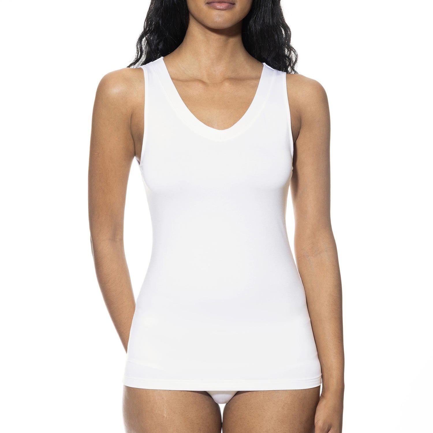 背心-顶部, V领, MOOD