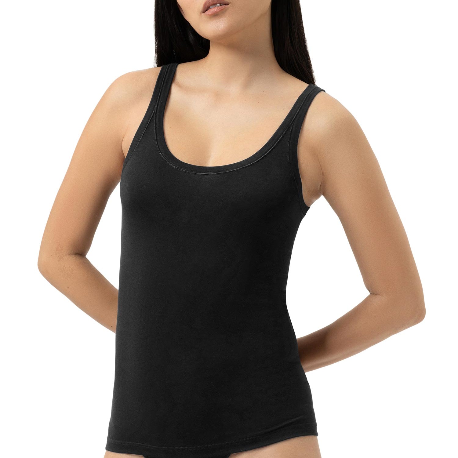 Tank-Top with narrow straps, MODAL PURE