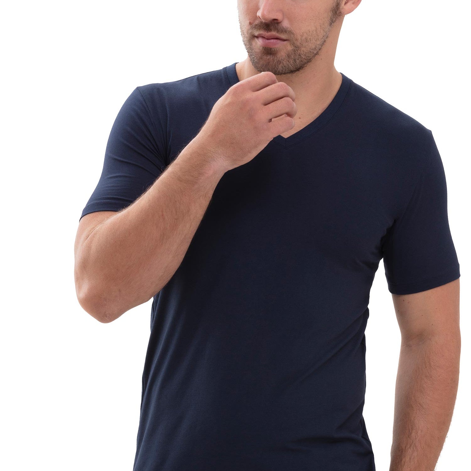 T-shirt, col en V, HYBRIDE