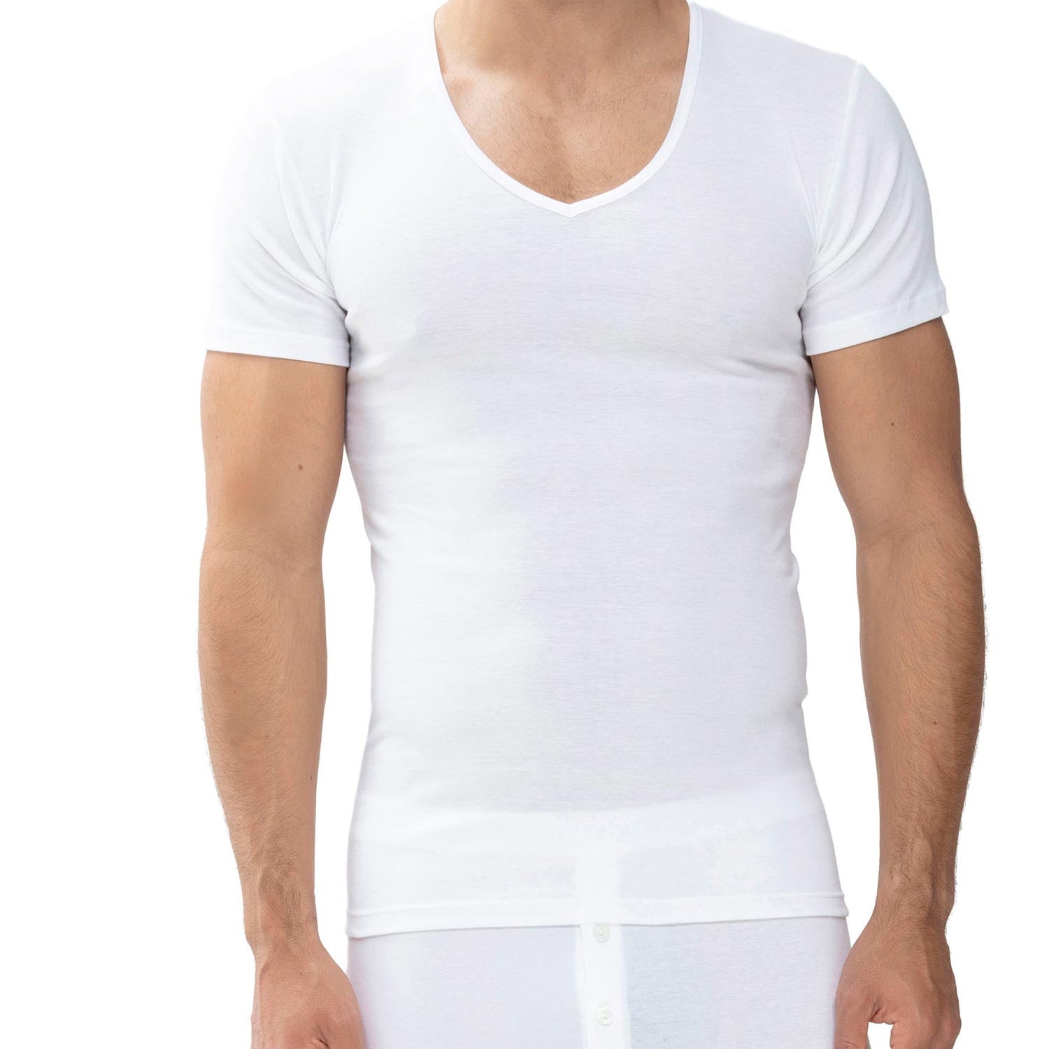 T-Shirt, V-Ausschnitt, CASUAL COTTON