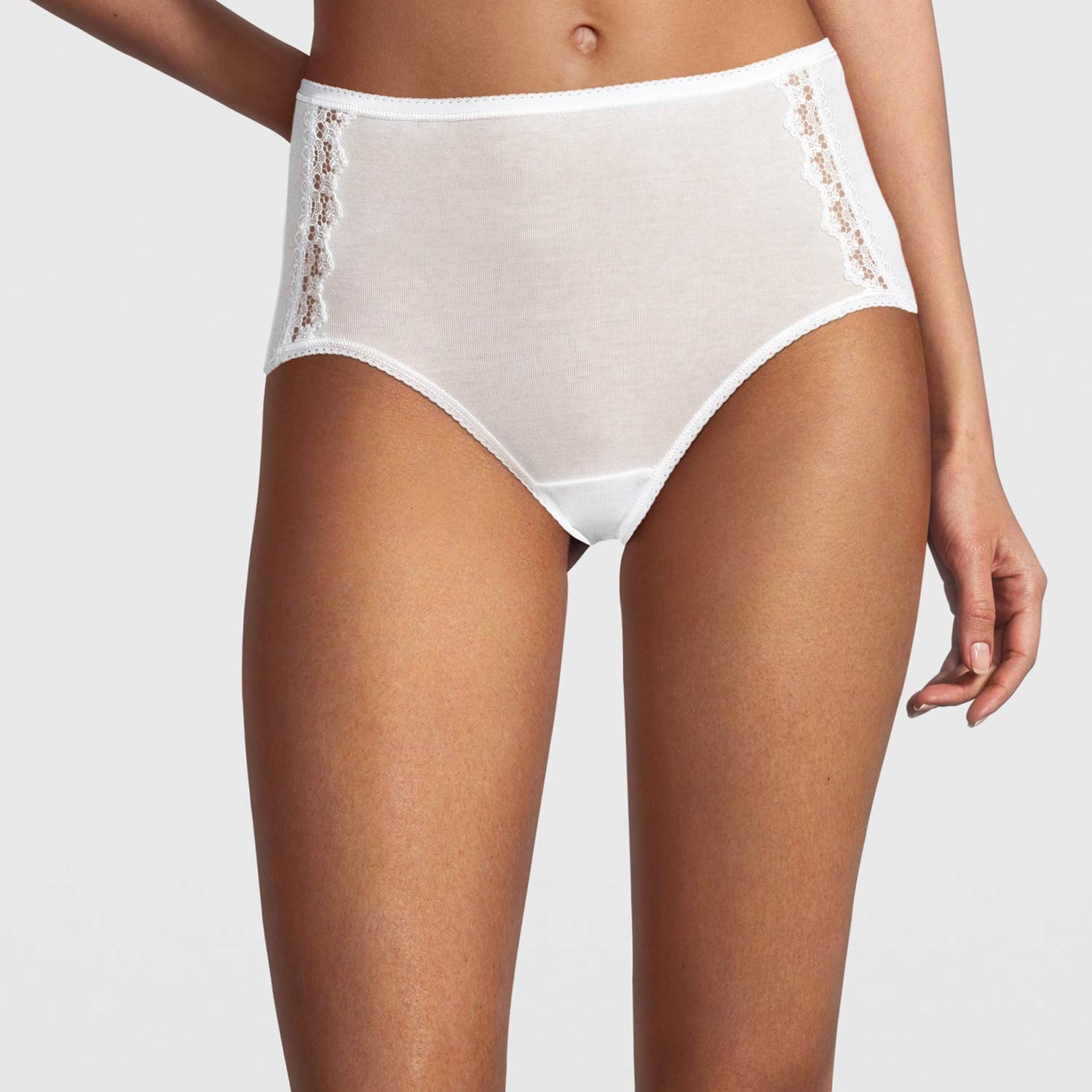 Maxi-Slip with macramé lace insert, FILOSCOZIA REFINED