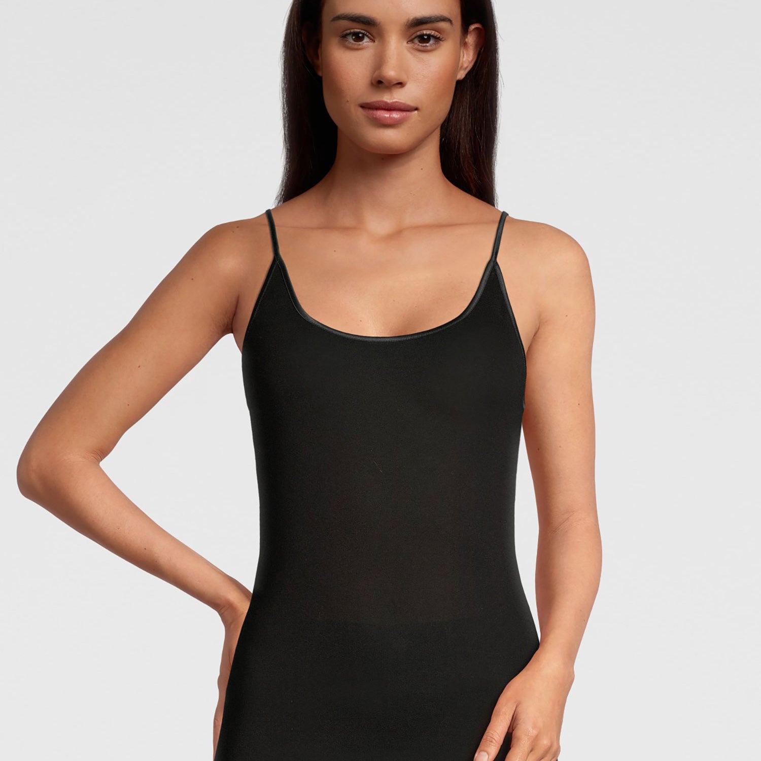 Spaghetti top, round neck, FILOSCOZIA SATIN
