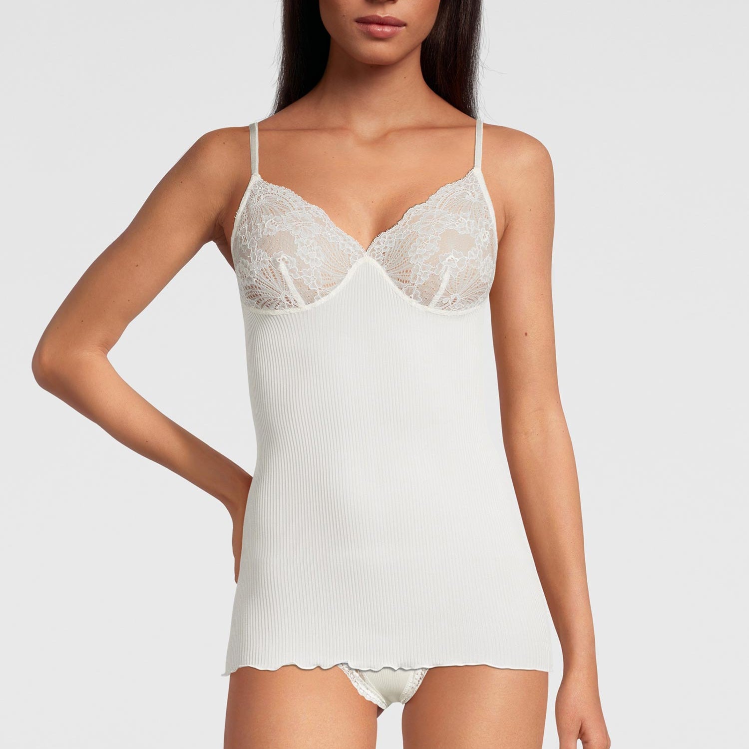 斯帕格顶 带胸罩,PURE SILK