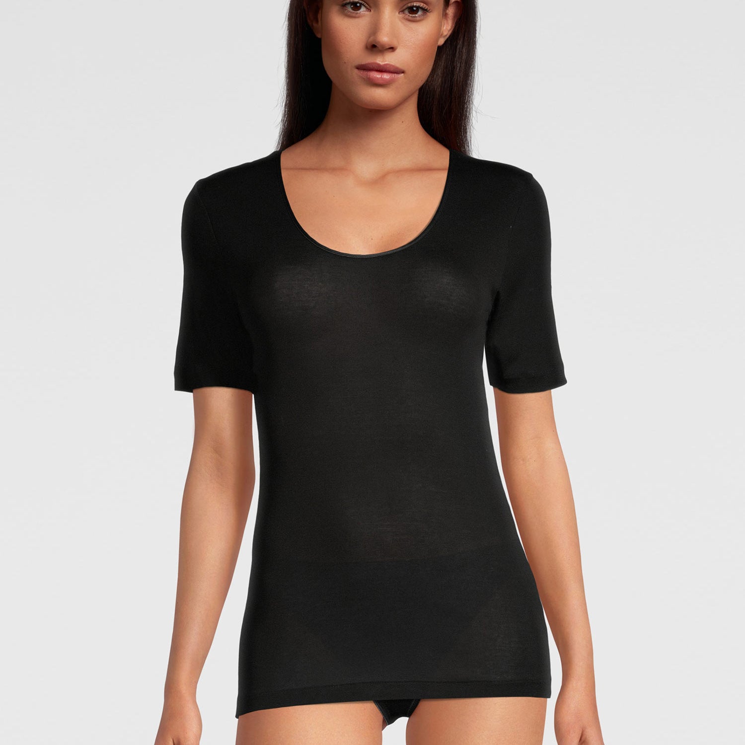 T-Shirt, round neck, FILOSCOZIA SATIN
