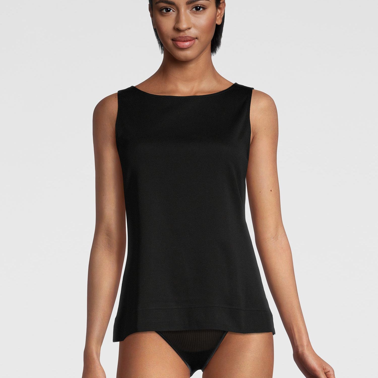 Tank-Top with submarine neckline, FILOSCOZIA PURE