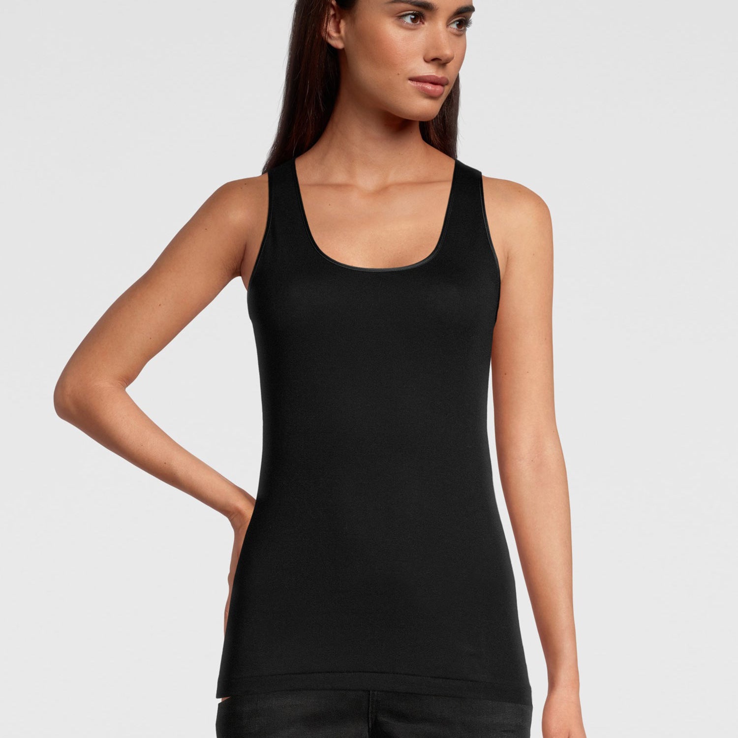 Tank-Top, round neck, FILOSCOZIA SATIN