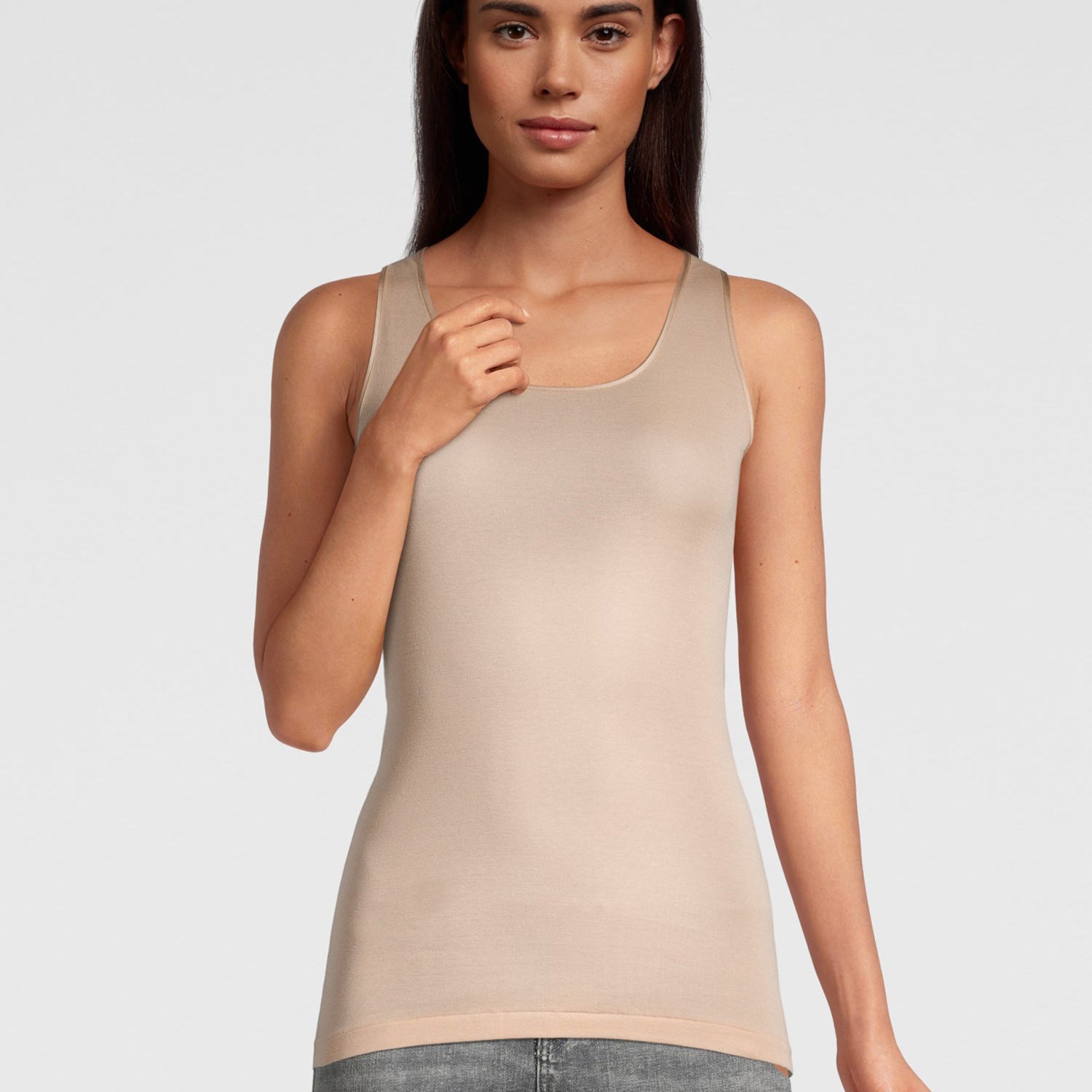 Tank-Top, round neck, FILOSCOZIA SATIN