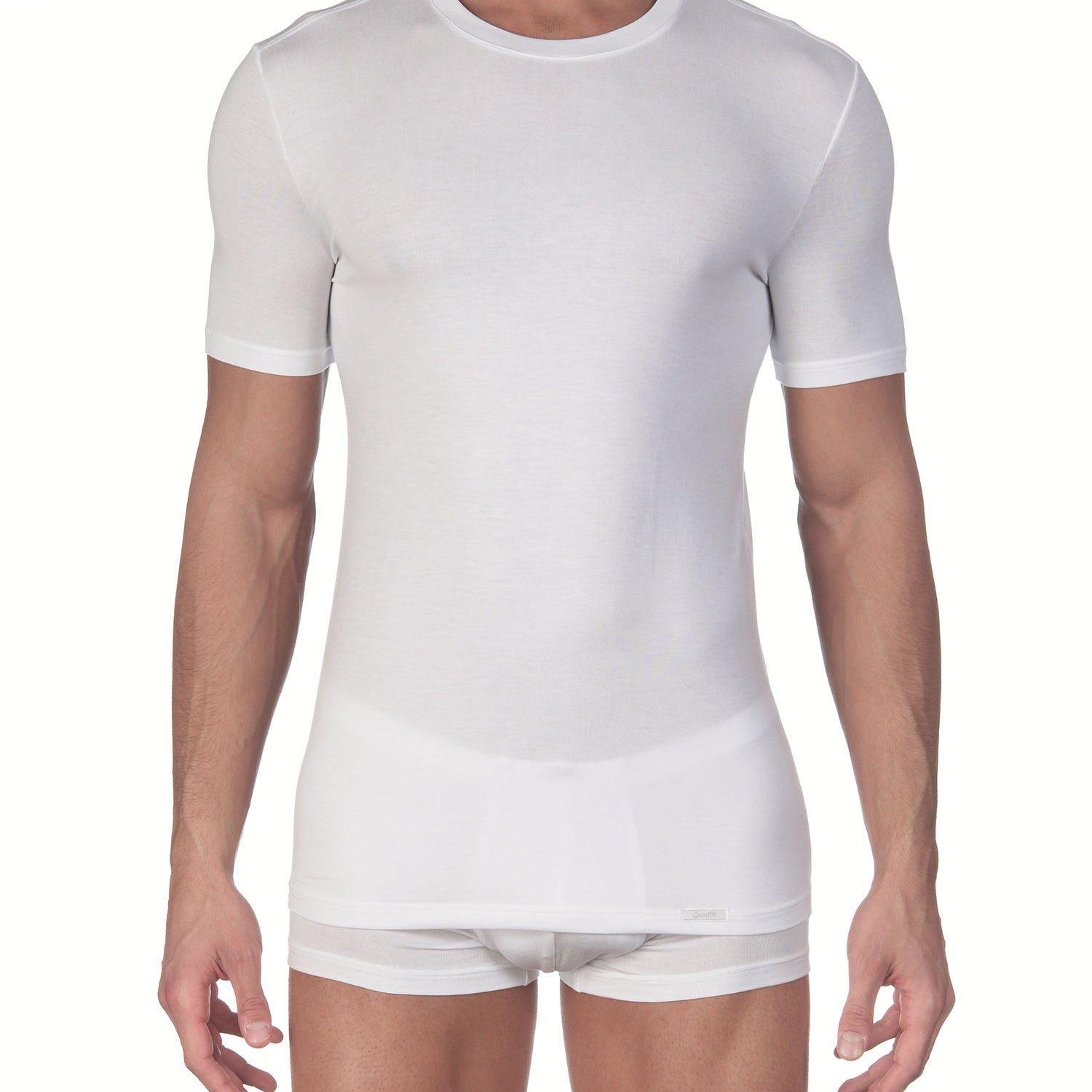 T-Shirt, Rundhals, STRETCH JERSEY
