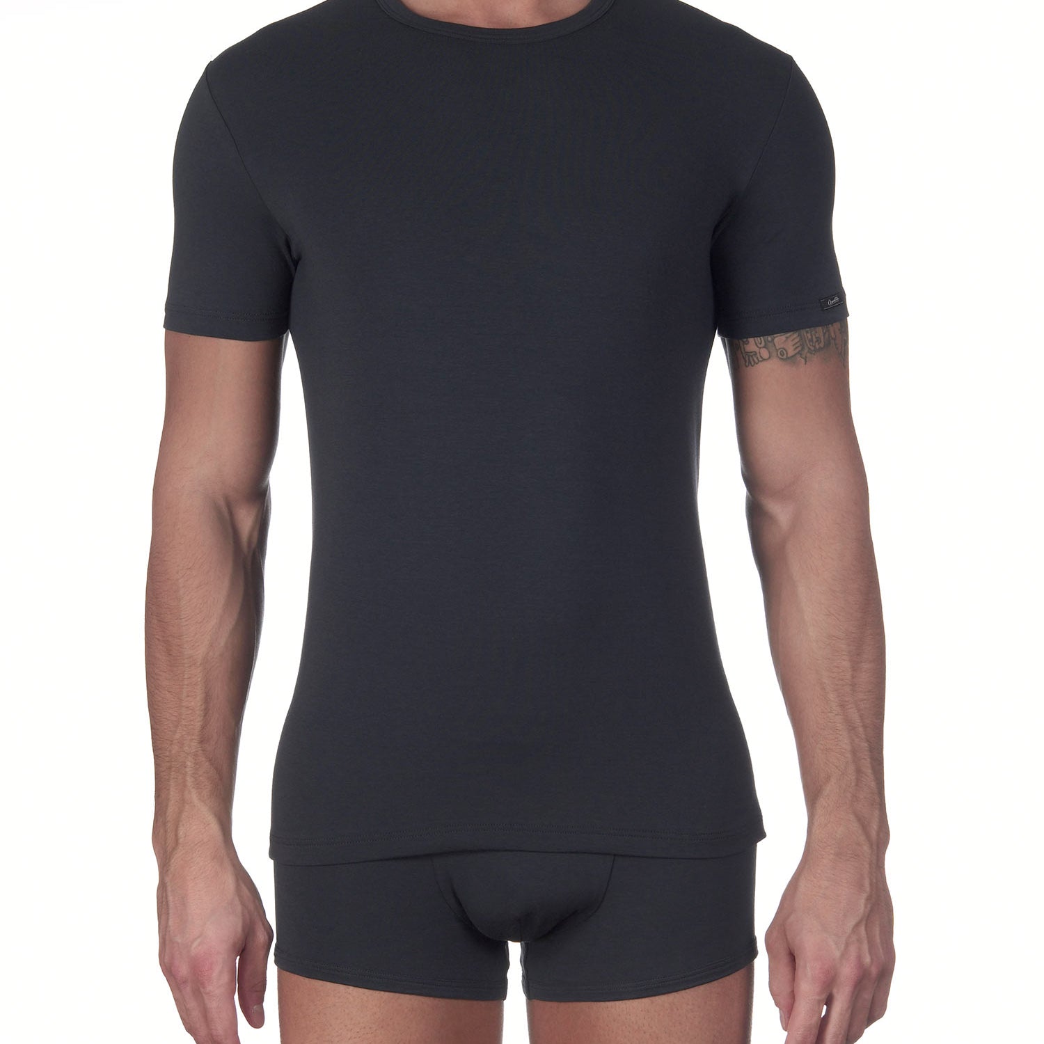 T-Shirt, Rundhals STRETCH JERSEY COTTON