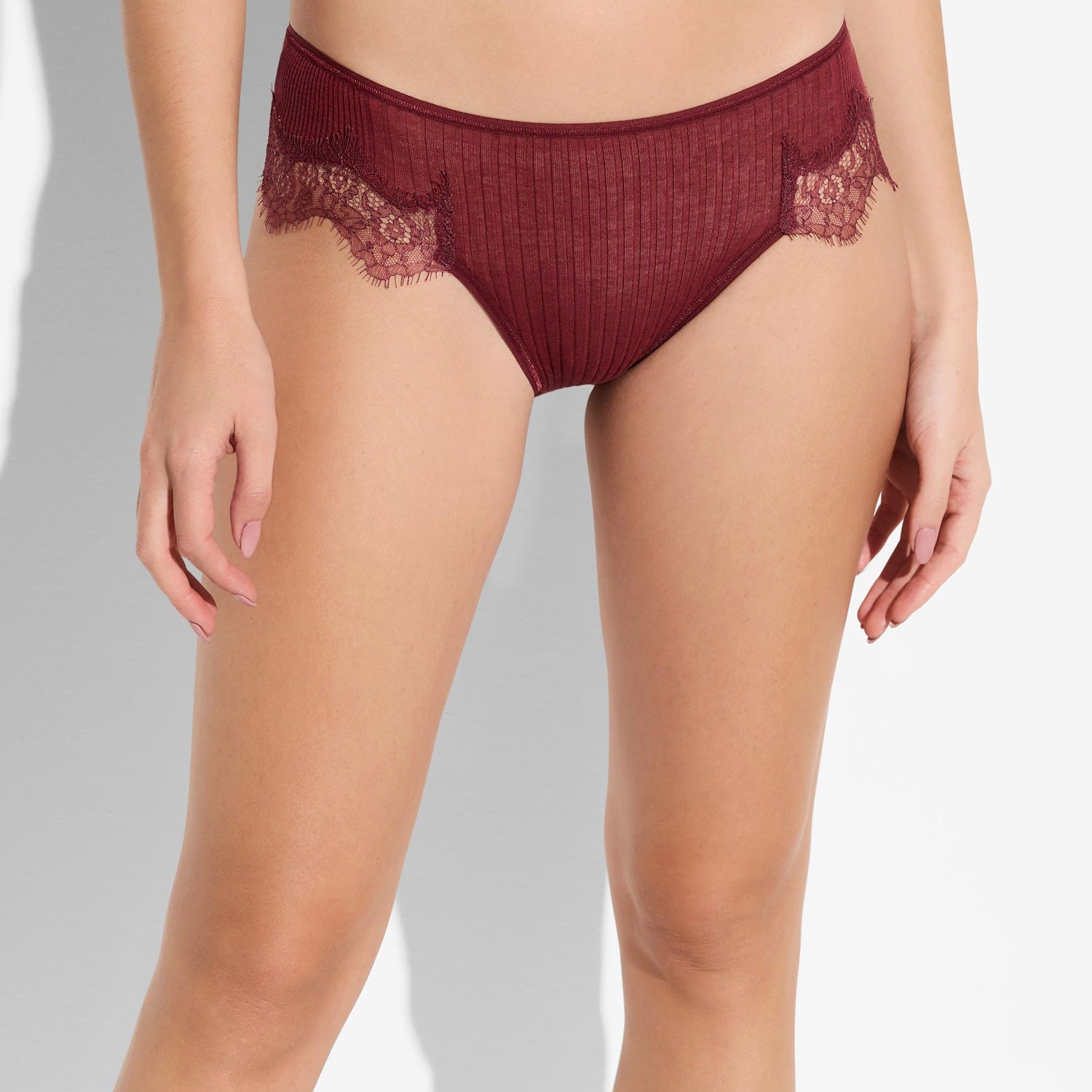 Briefs, Slip RICHELIEU in Herbst-Farbe cranberry, Grössen S & M