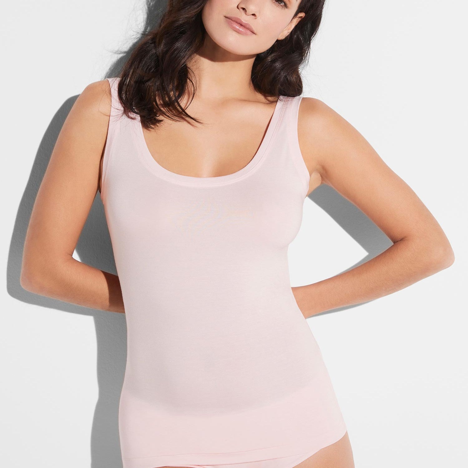 Top, Rundhals-Ausschnitt, PURENESS, in Sommer-Farbe cherry blossom